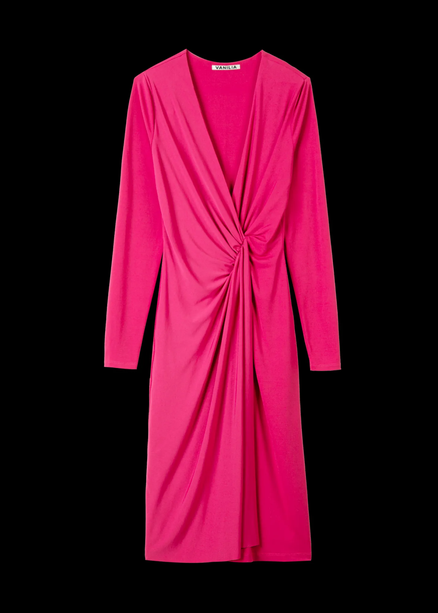 Crepe Jurk Met Drapering*Vanilia Best