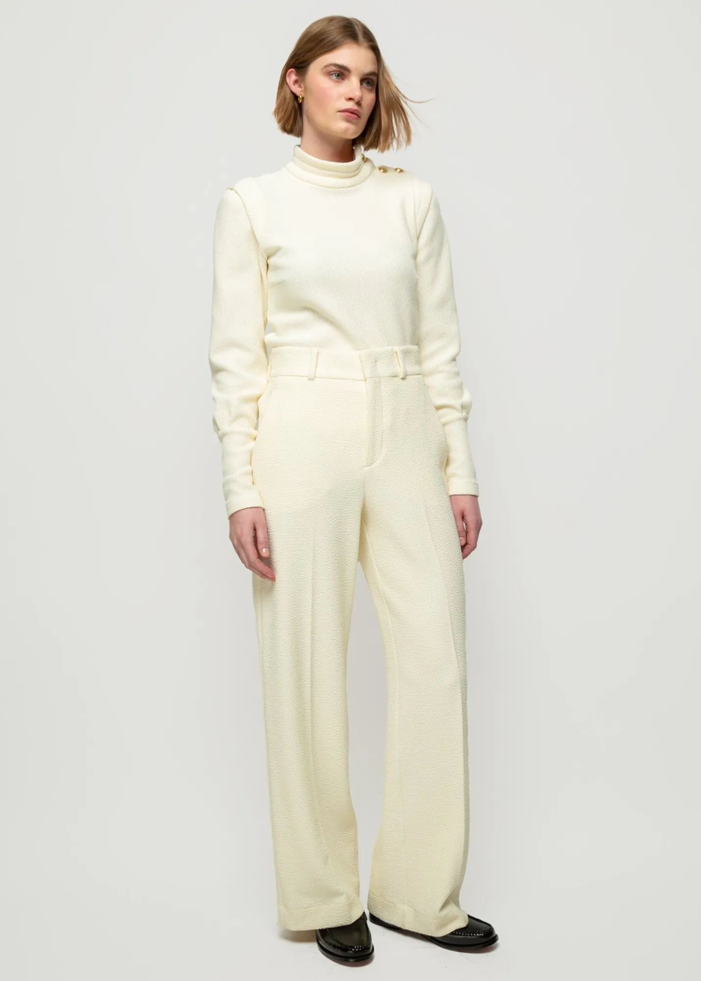 Crinkle Structuur Pantalon*Vanilia Online