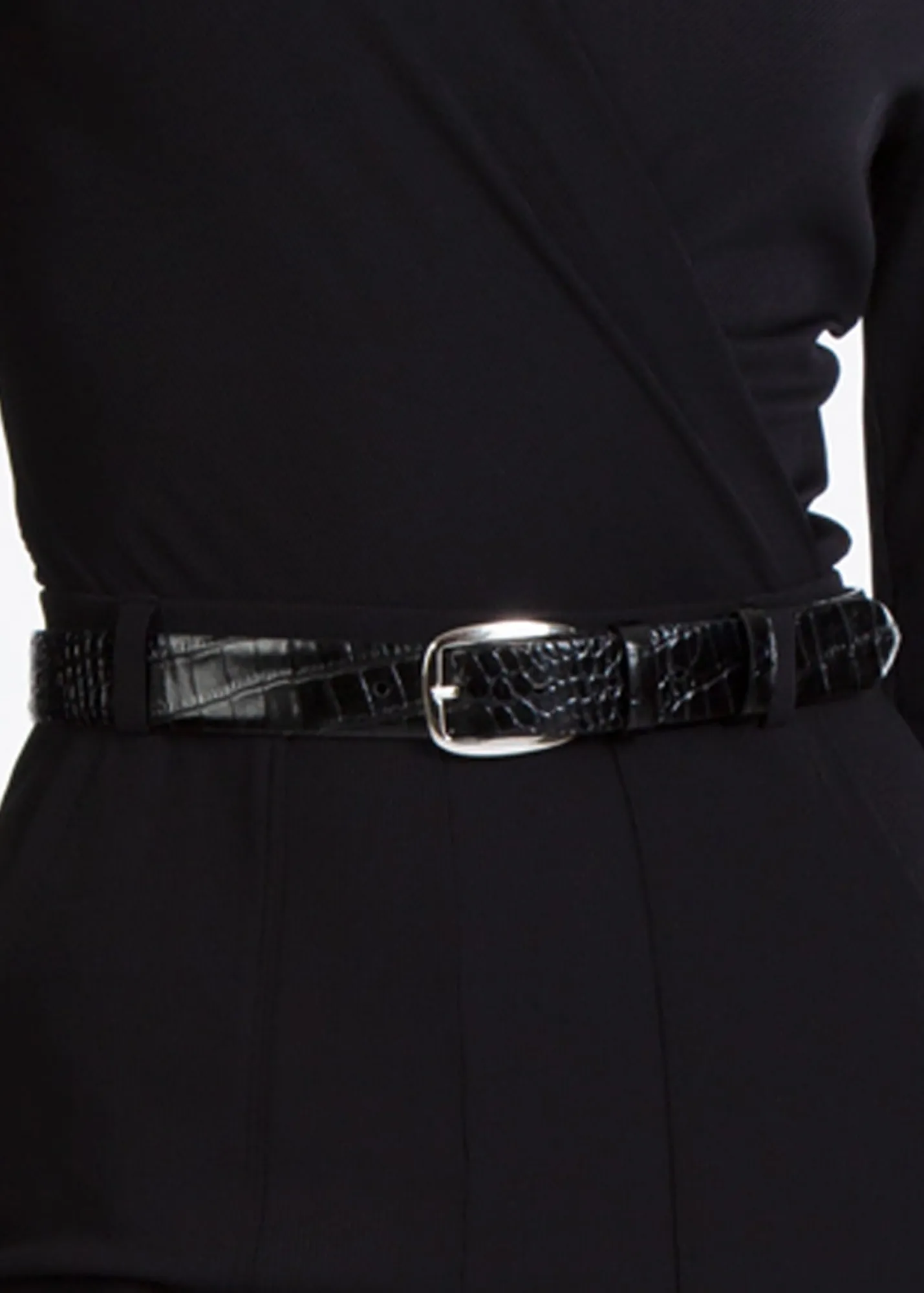 Croco Riem Met Zilveren Gesp*Vanilia Shop