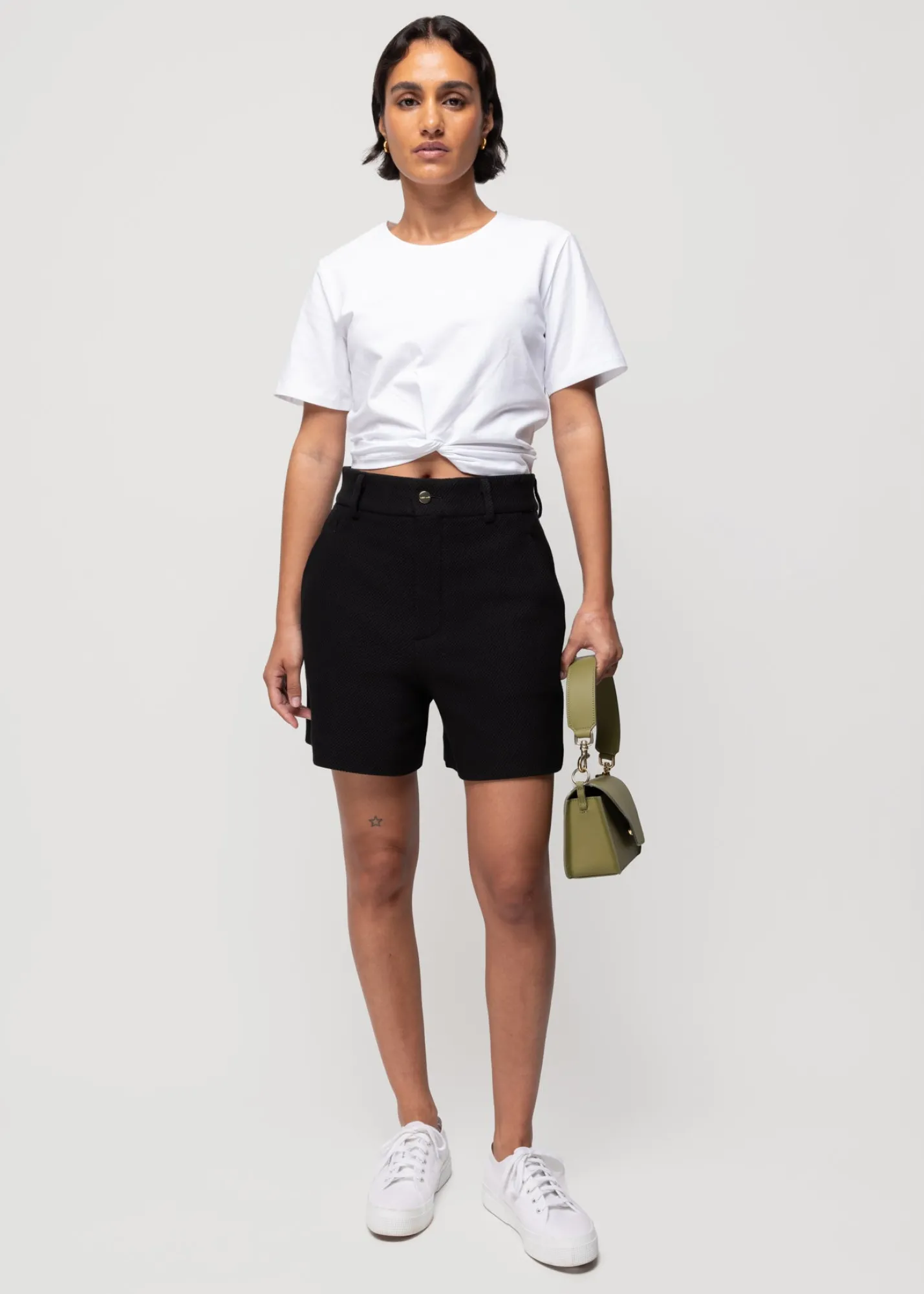 Cropped Shirt Met Knoopdetail*Vanilia Online