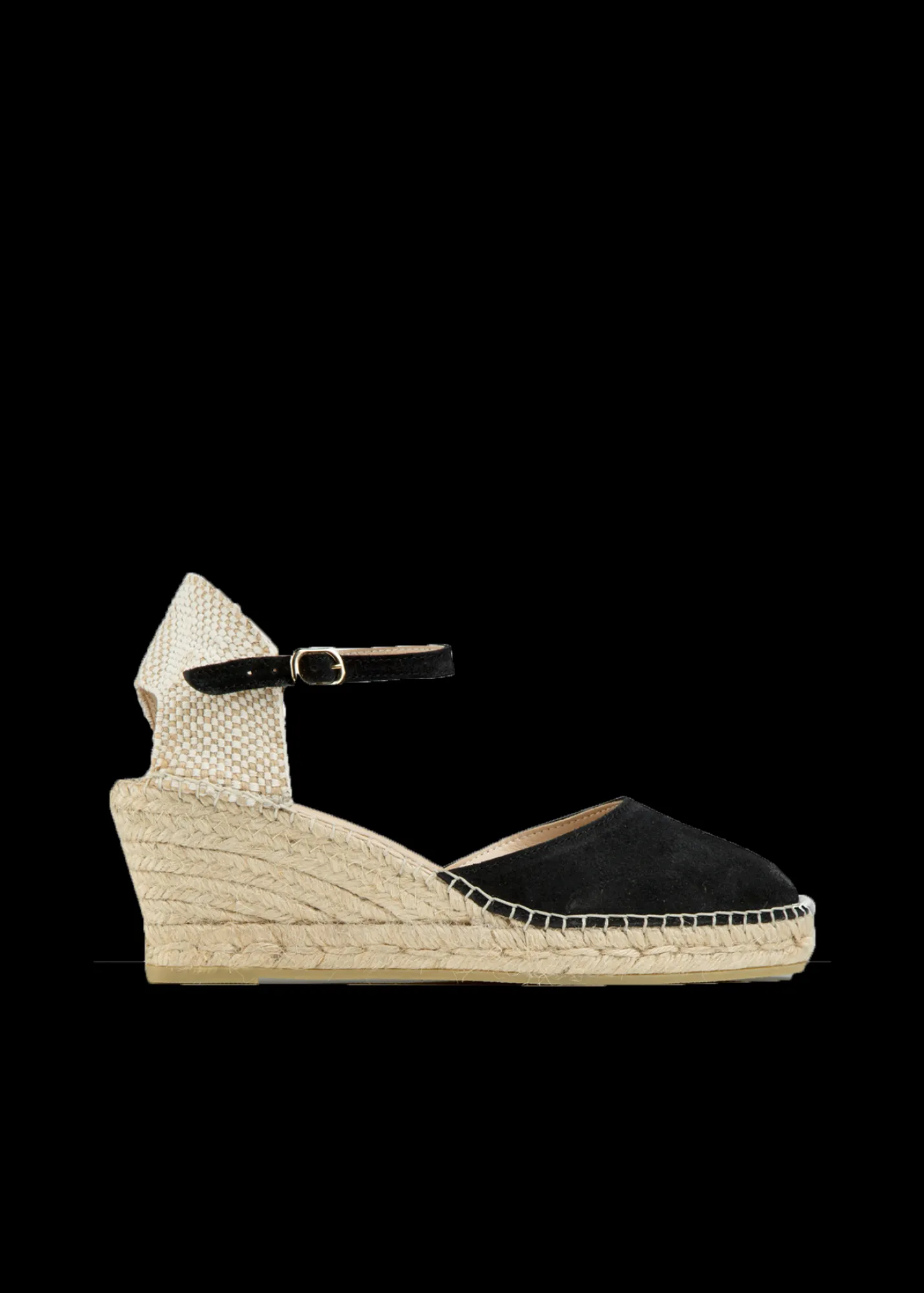 Espadrij Suede Sandalen Met Sleehak*Vanilia Fashion