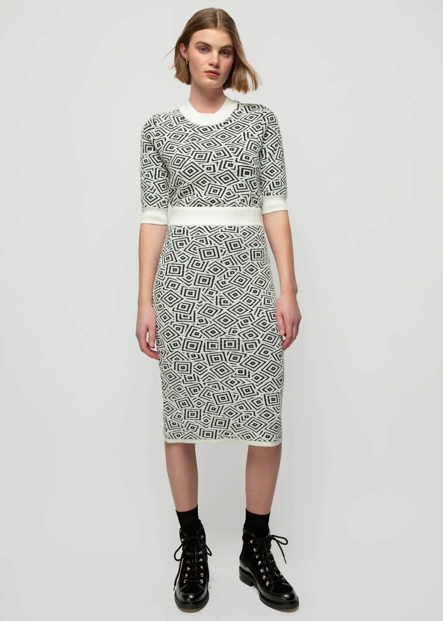 Jacquard Gebreide Rok*Vanilia Best