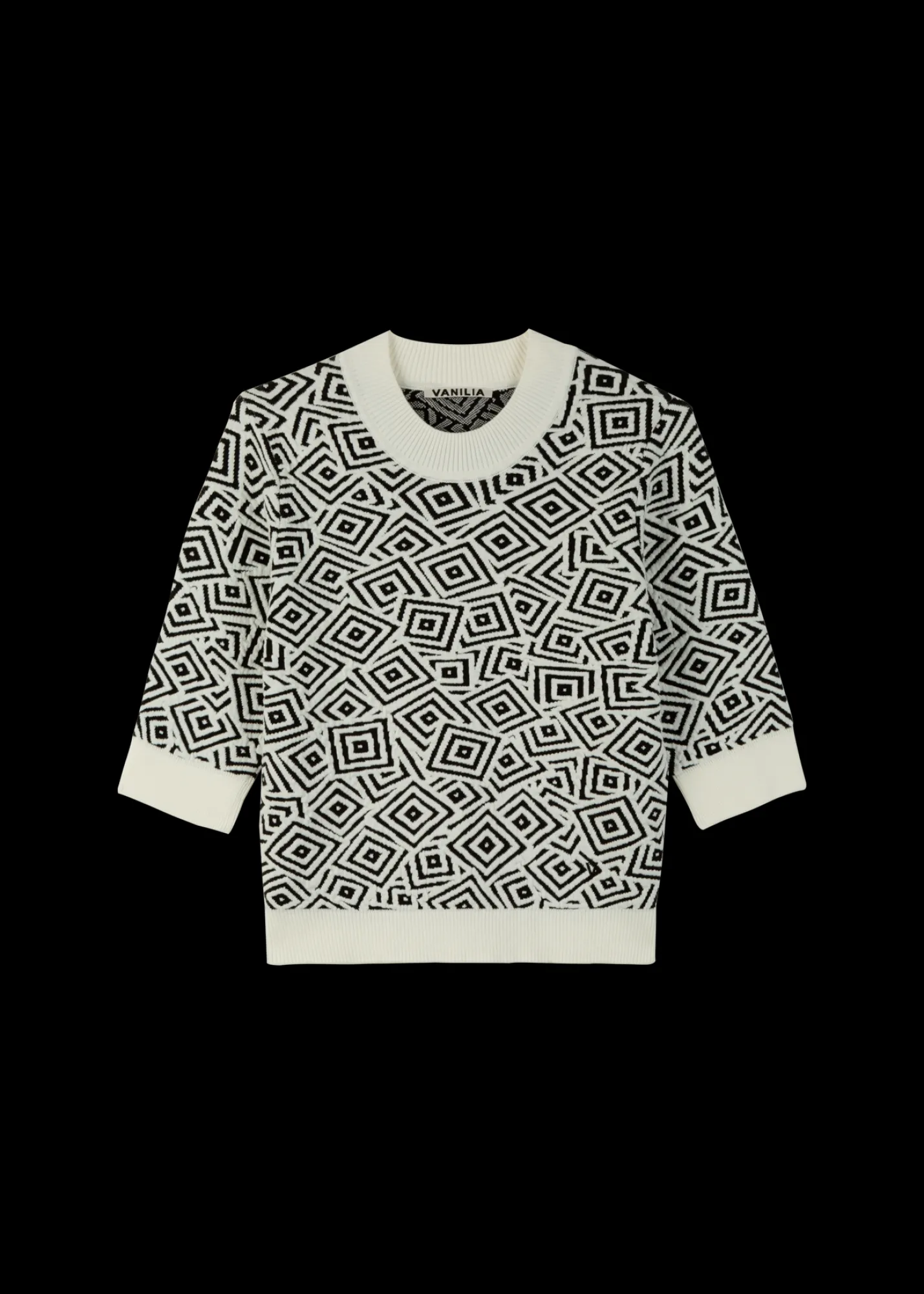 Jacquard Gebreide Top*Vanilia Best Sale