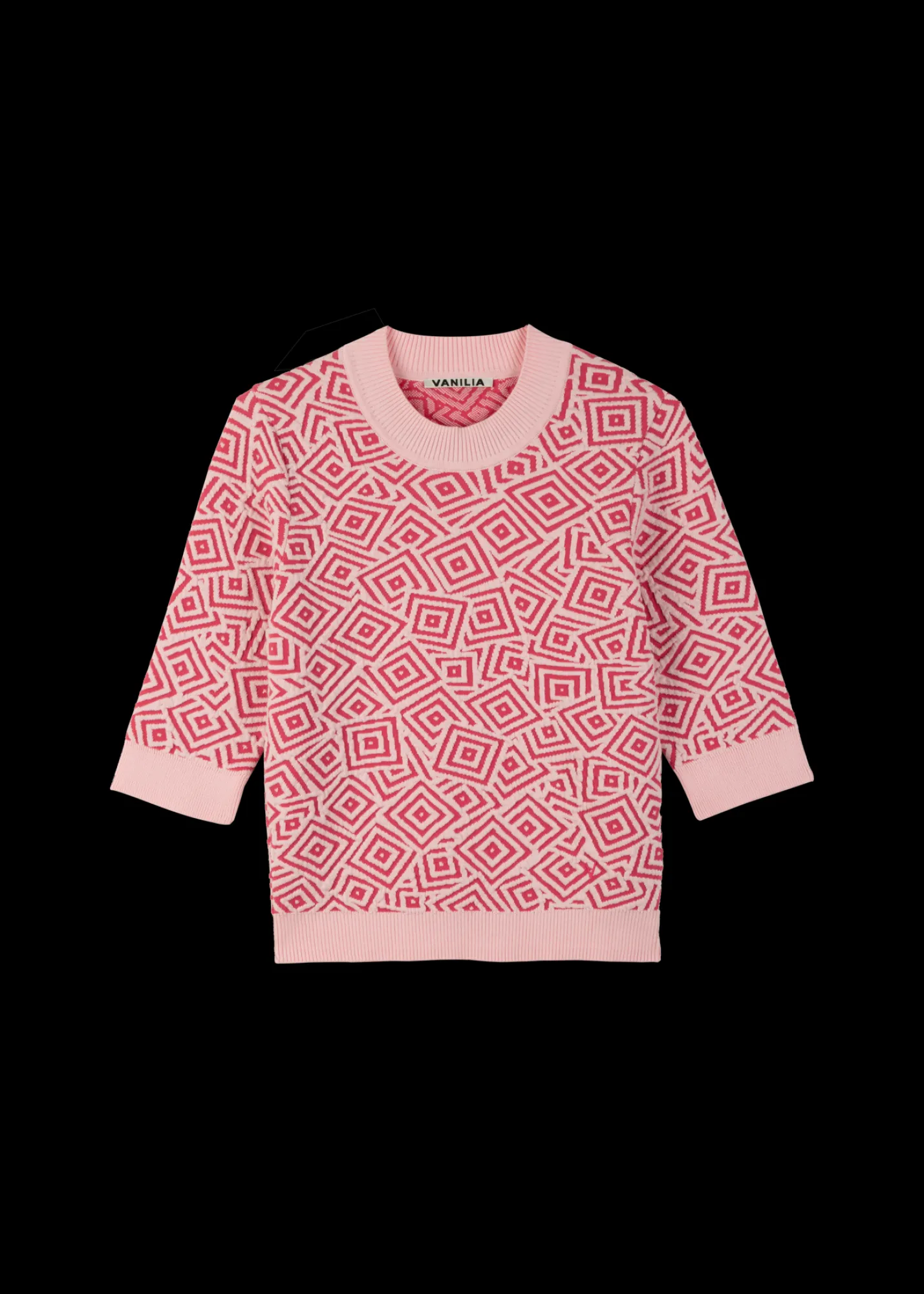 Jacquard Gebreide Top*Vanilia Best Sale