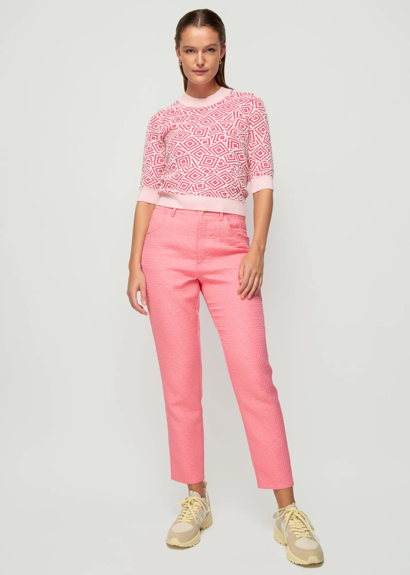 Jacquard Gebreide Top*Vanilia Best Sale