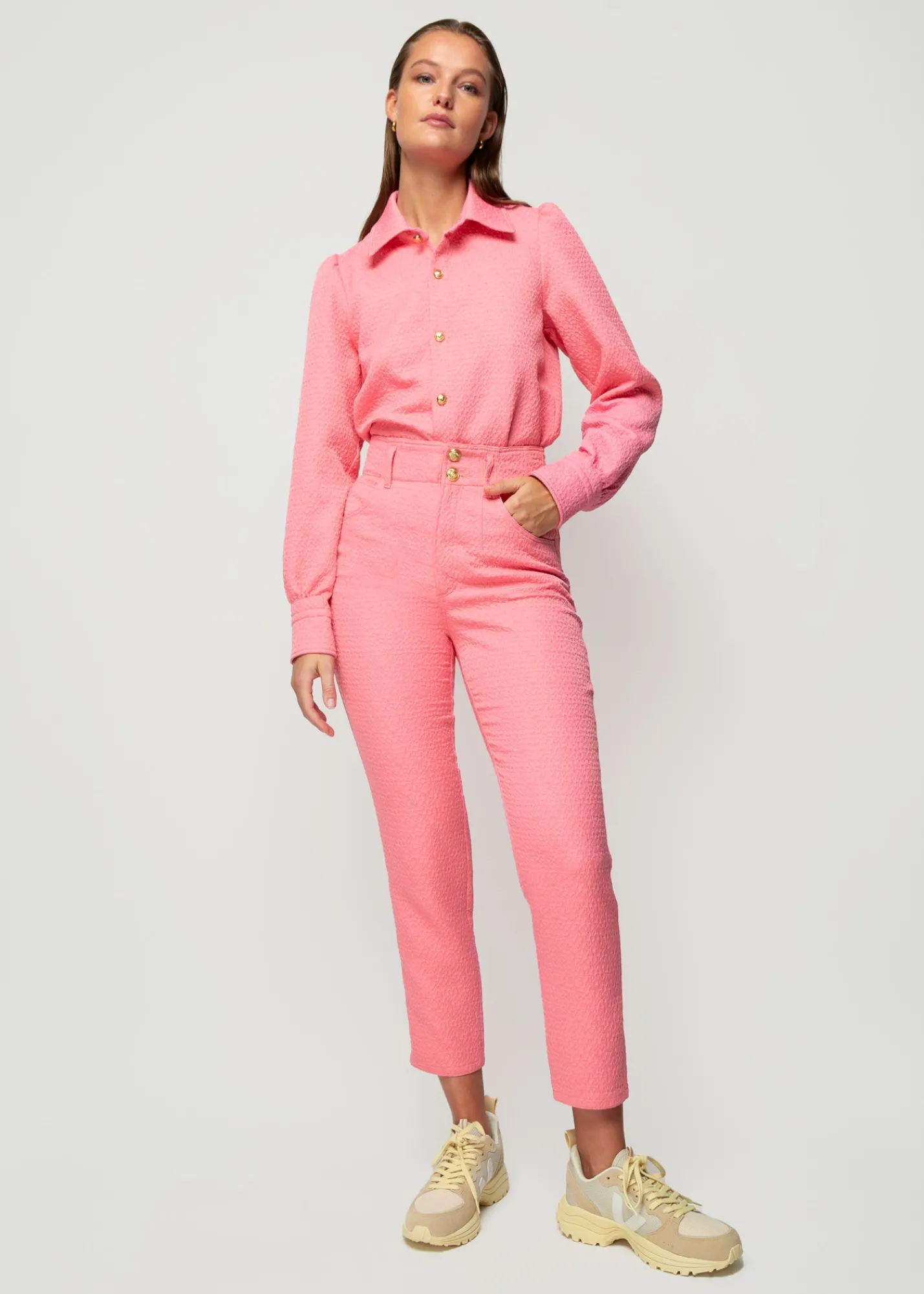 Jacquard Geweven Blouse*Vanilia Sale