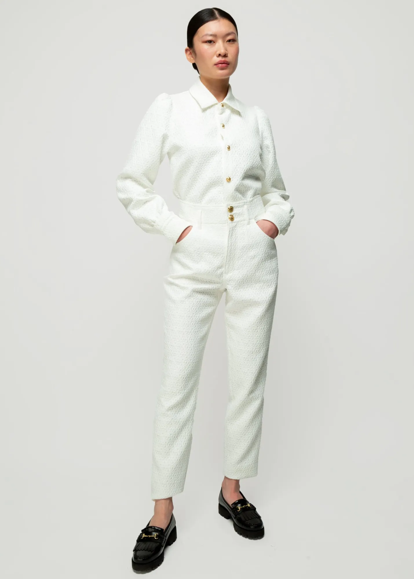 Jacquard Geweven Blouse*Vanilia Sale