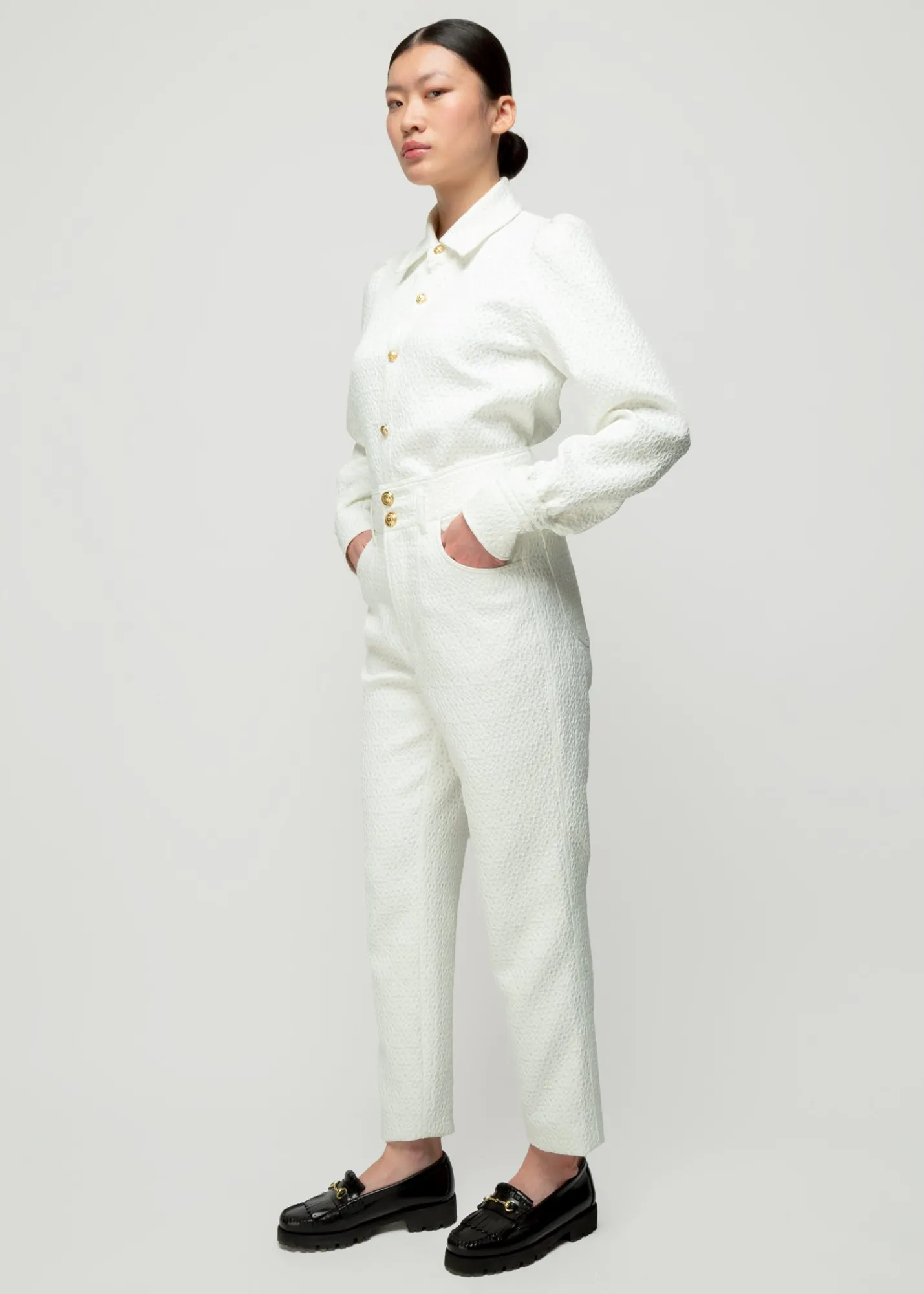 Jacquard Geweven Broek*Vanilia Outlet