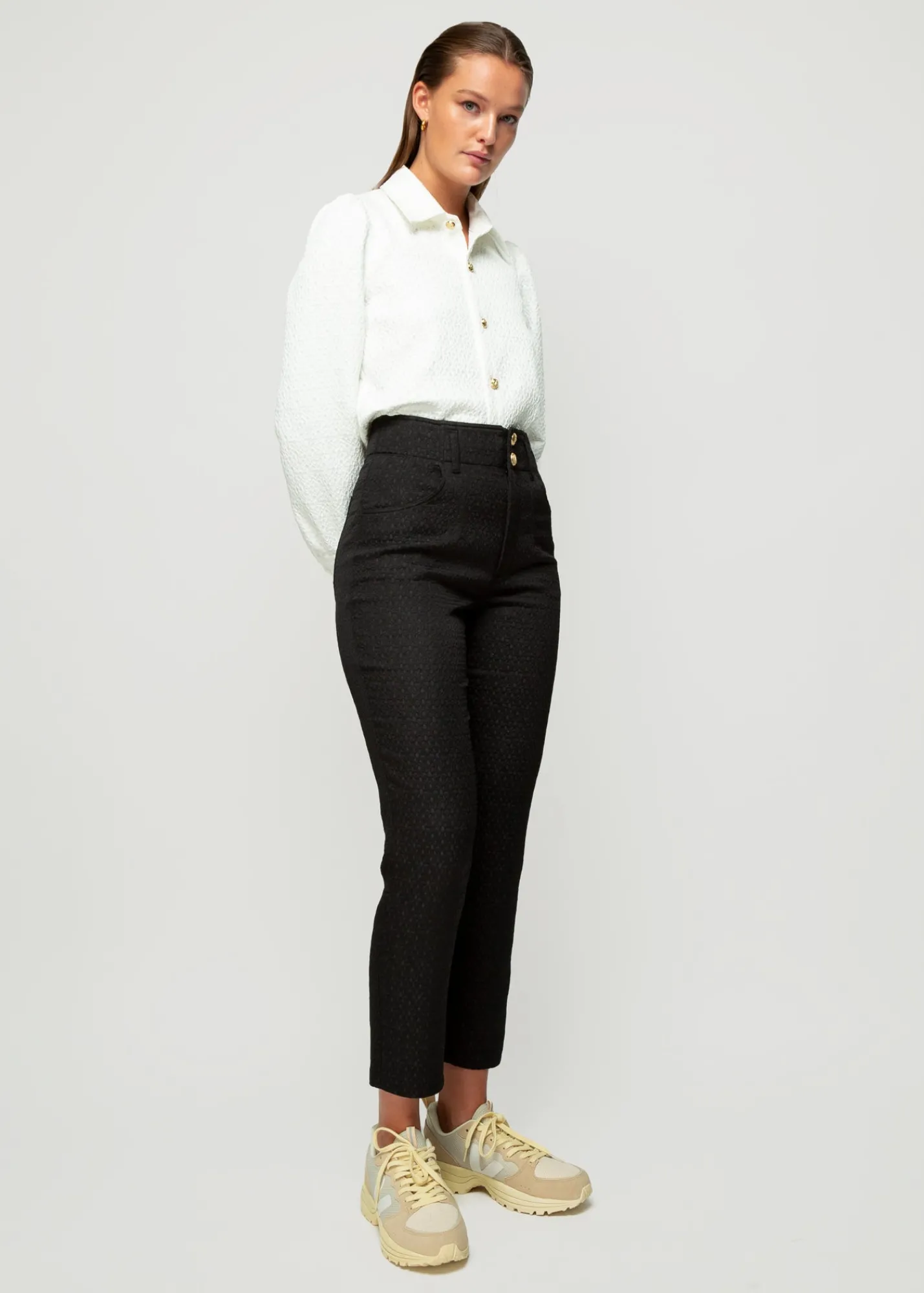 Jacquard Geweven Broek*Vanilia New