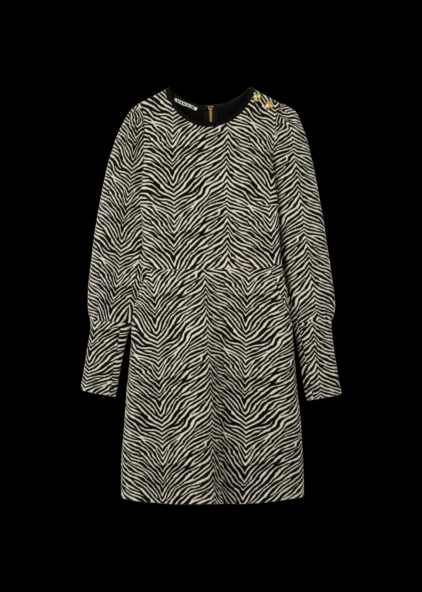 Jacquard Zebra Jurk*Vanilia Discount