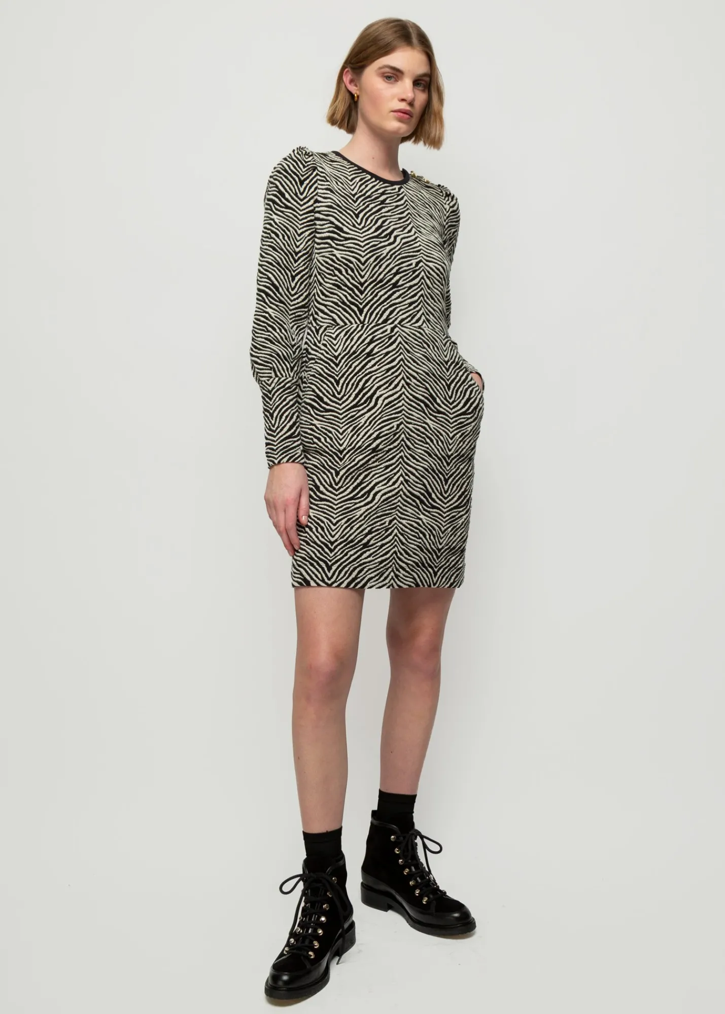 Jacquard Zebra Jurk*Vanilia Discount