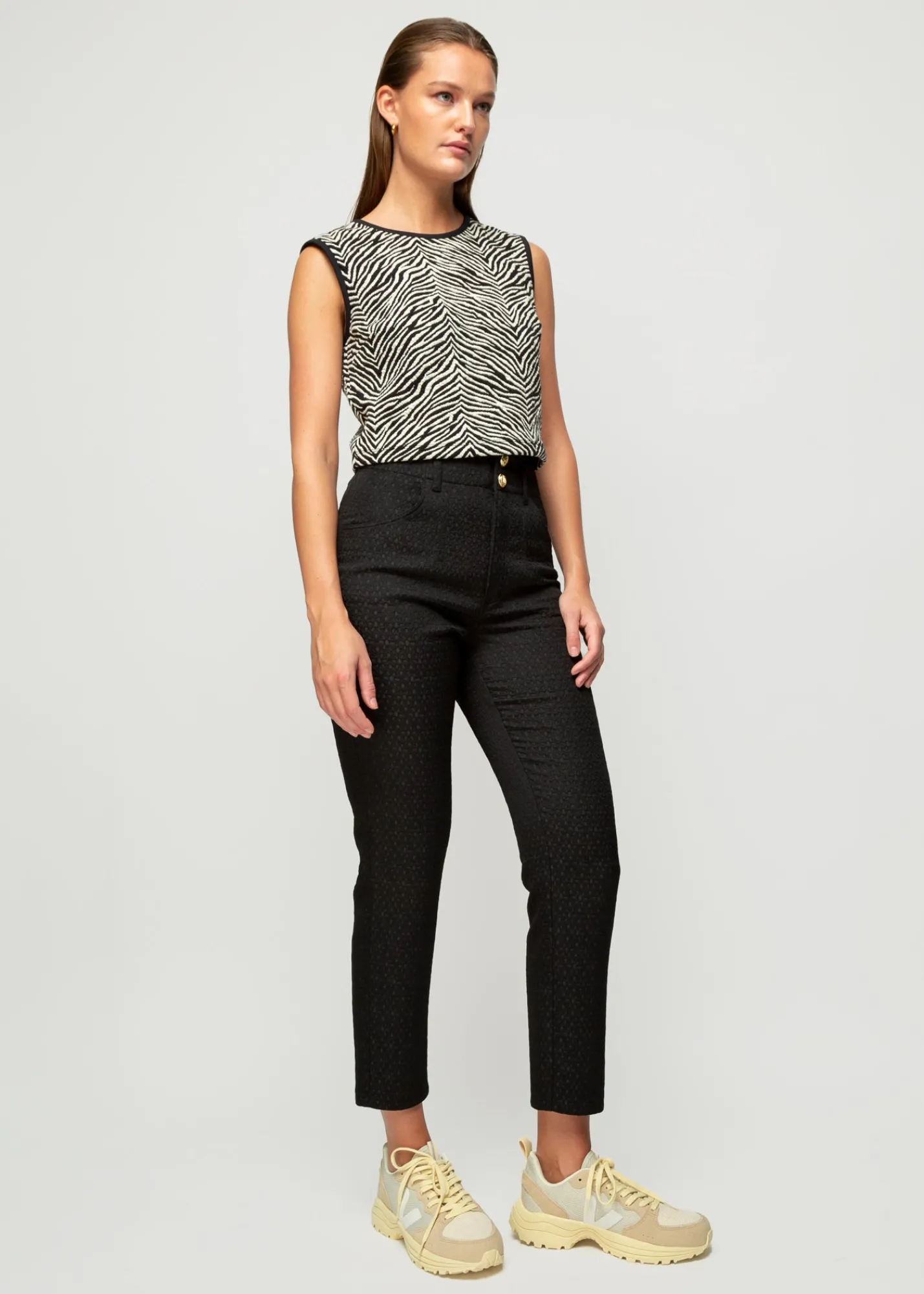 Jacquard Zebra Top*Vanilia Flash Sale