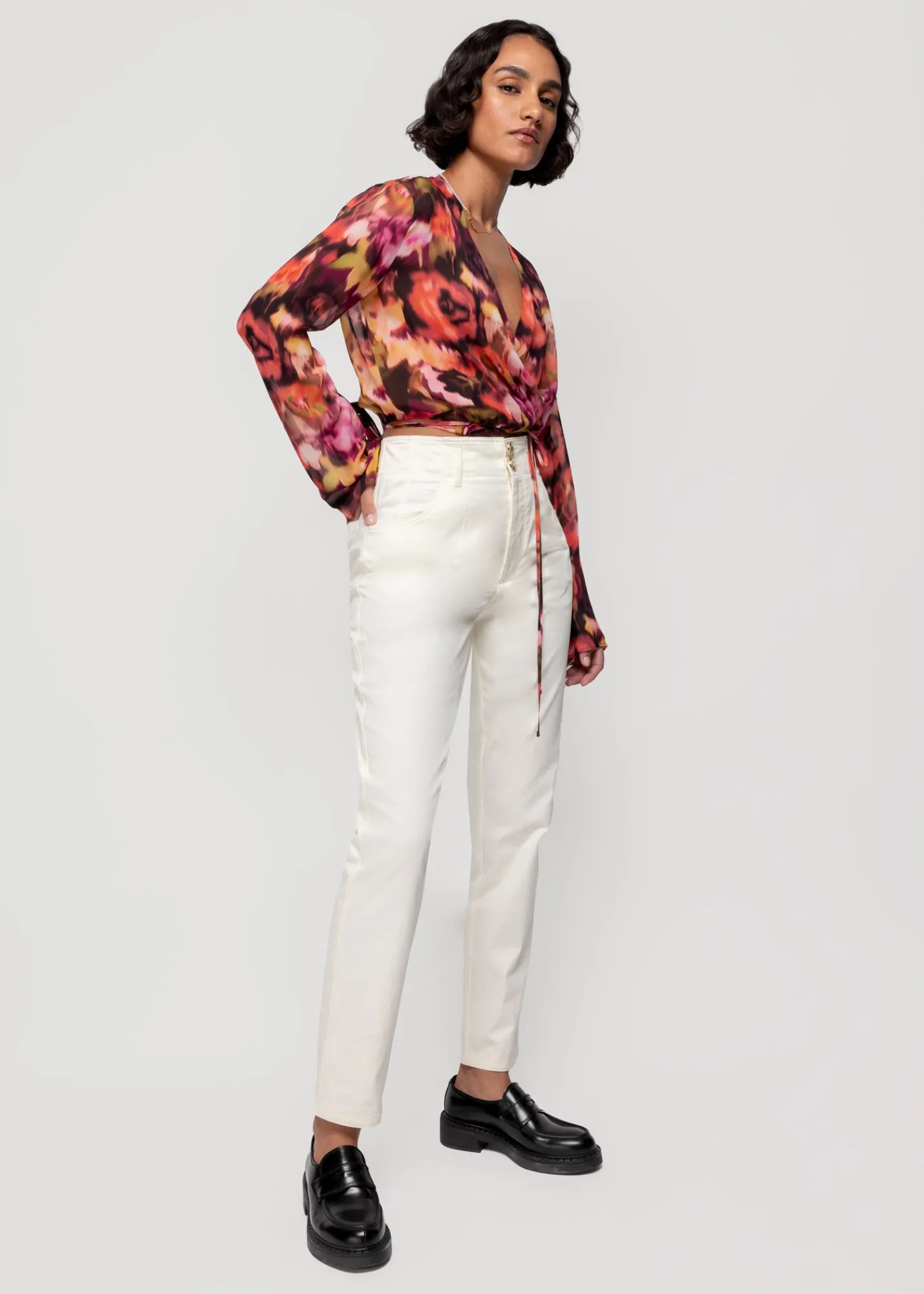 Katoenen Broek Tapered Fit*Vanilia Shop