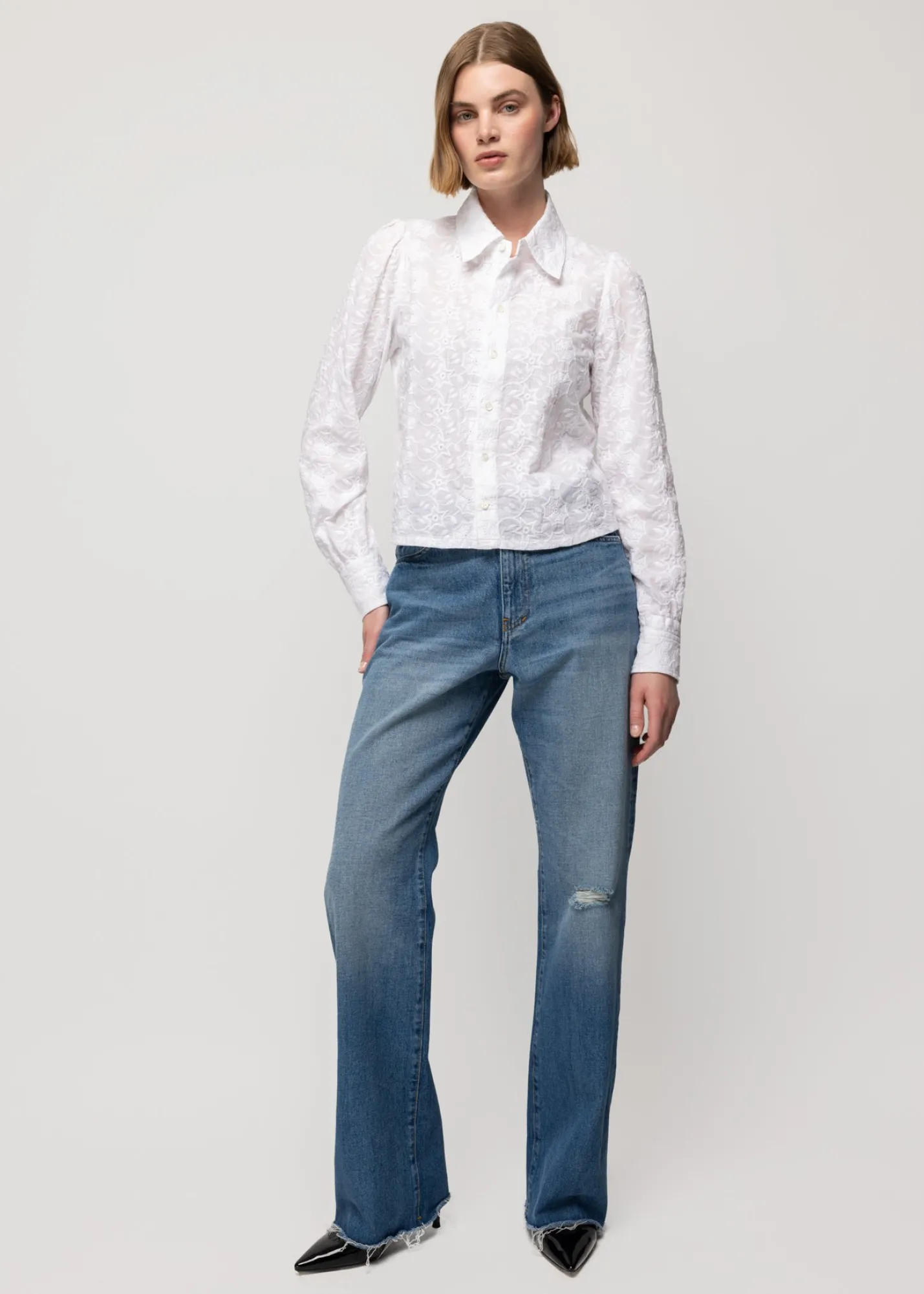 Katoenen Ripple Blouse*Vanilia Hot