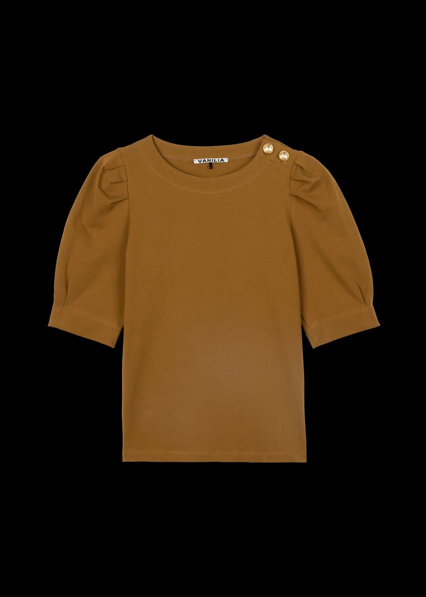 Katoenen Top Met Pofmouw*Vanilia Cheap