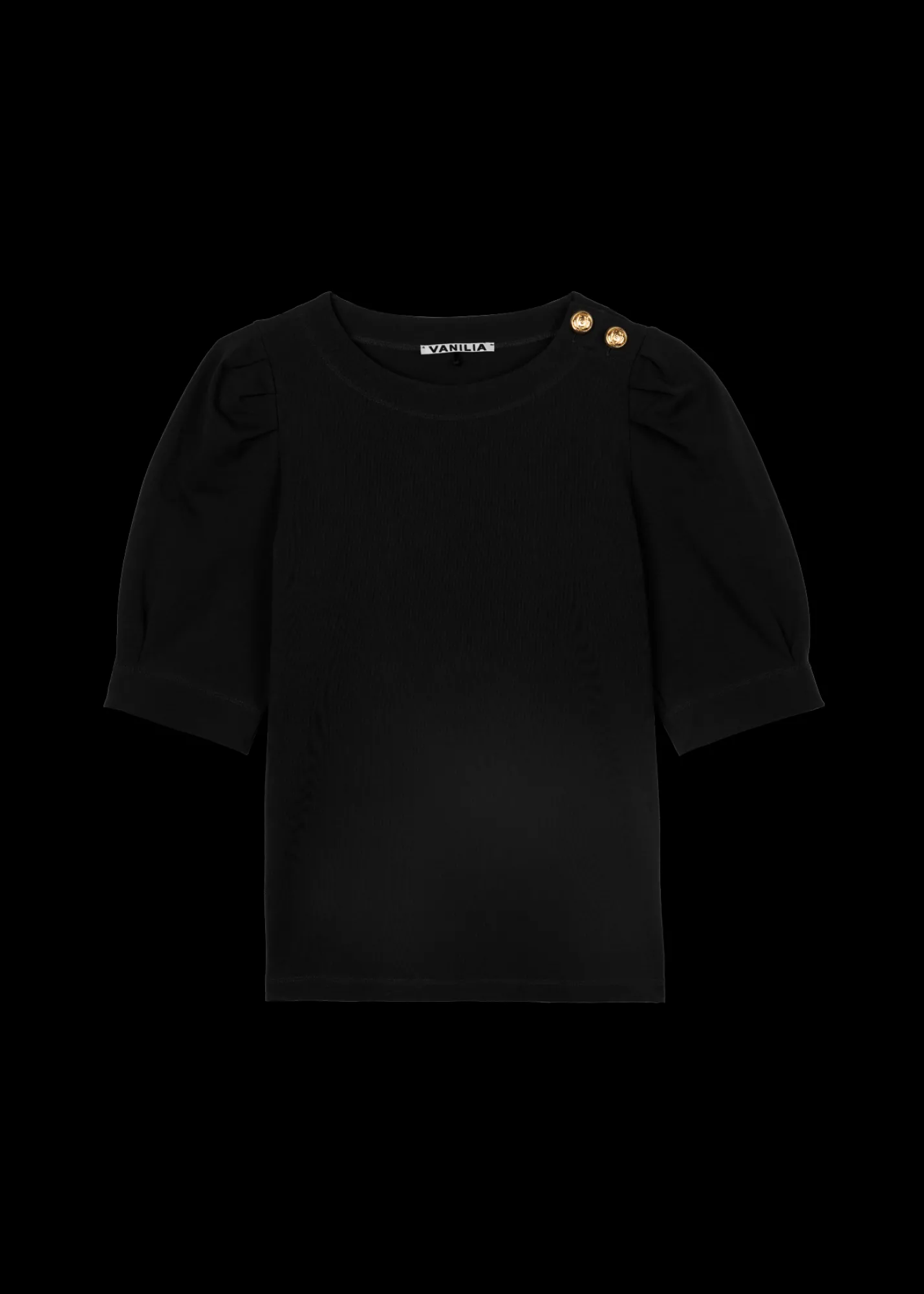 Katoenen Top Met Pofmouw*Vanilia Store