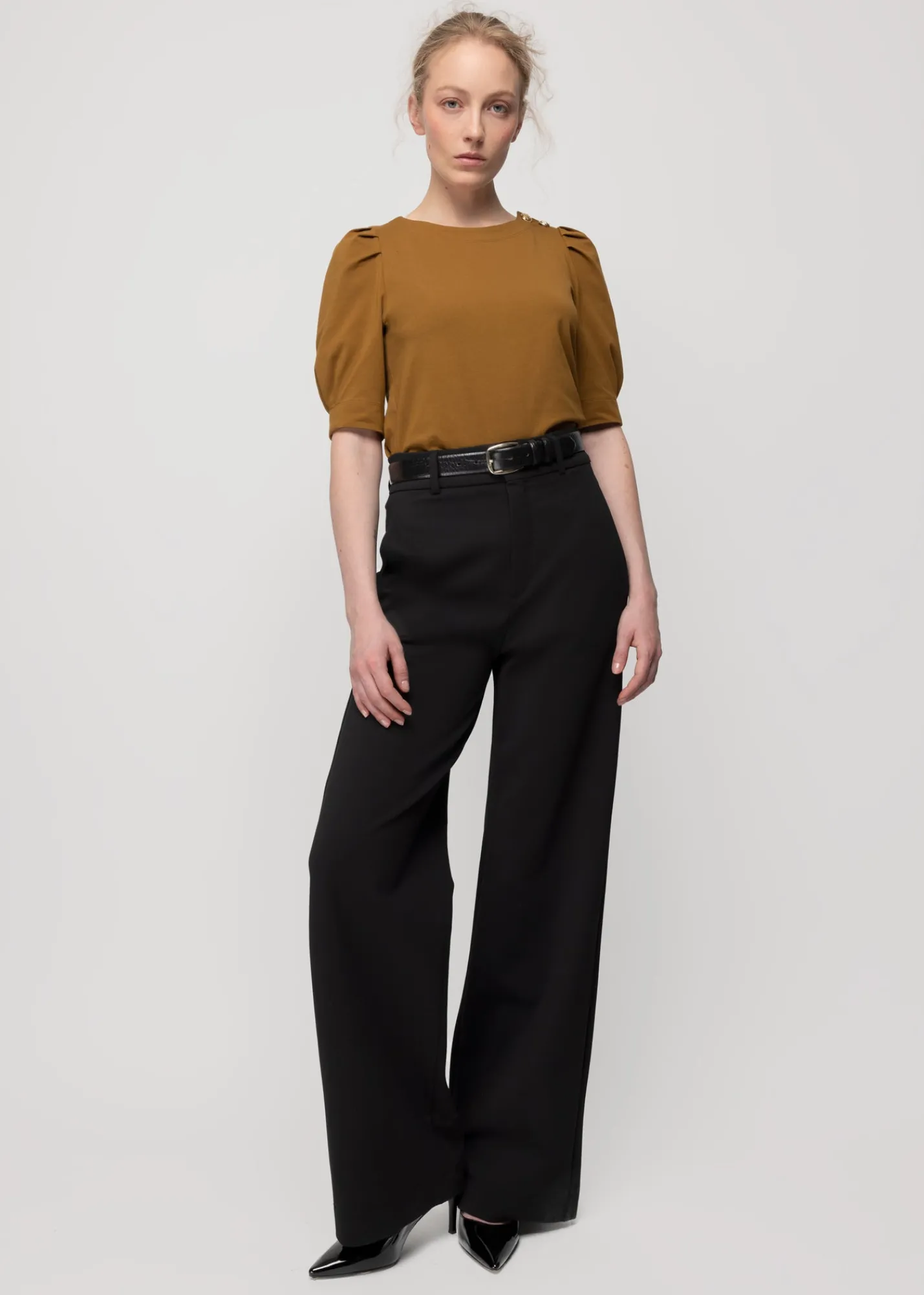 Katoenen Top Met Pofmouw*Vanilia Cheap