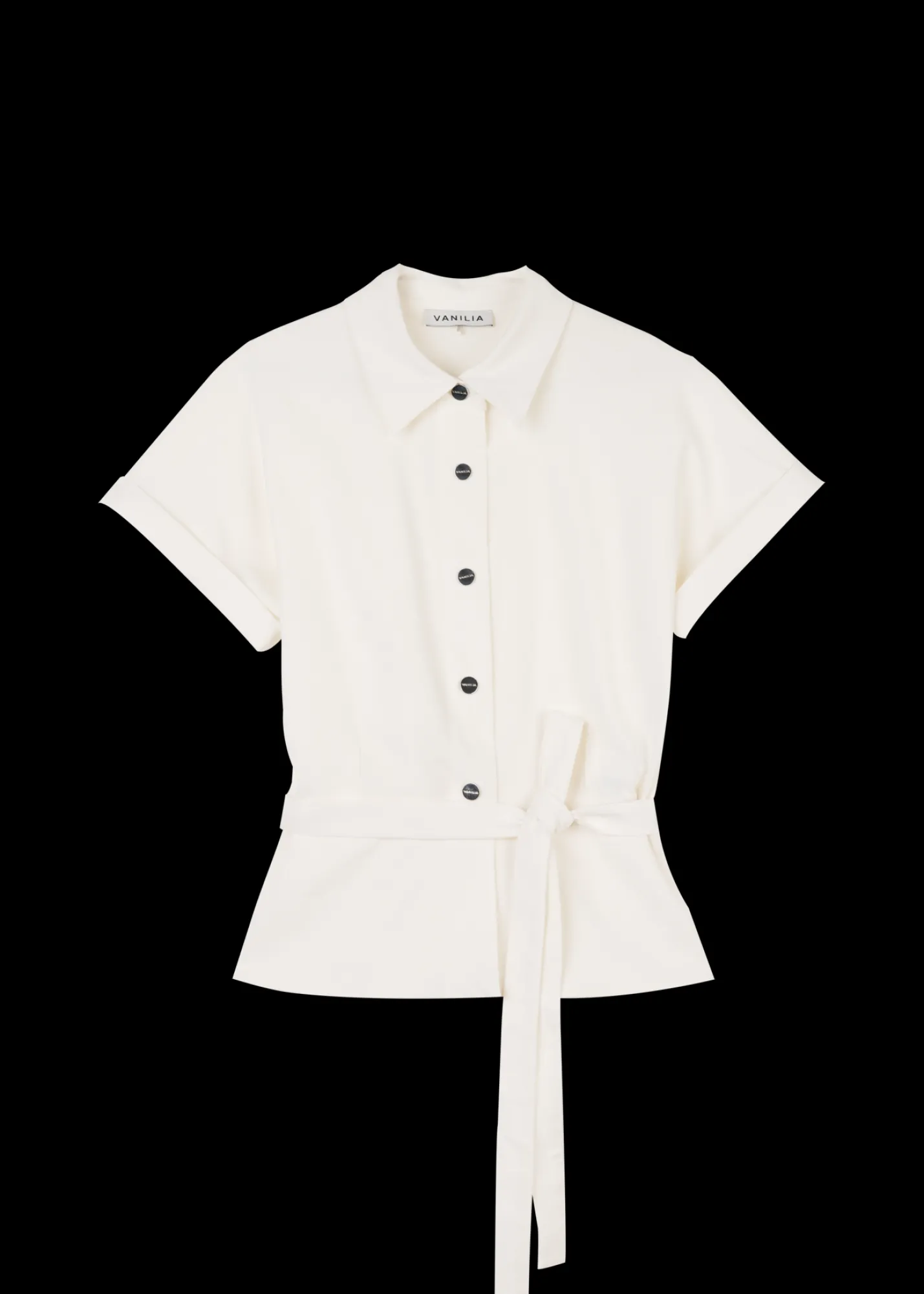 Linnen Blouse Met Korte Mouw*Vanilia Clearance