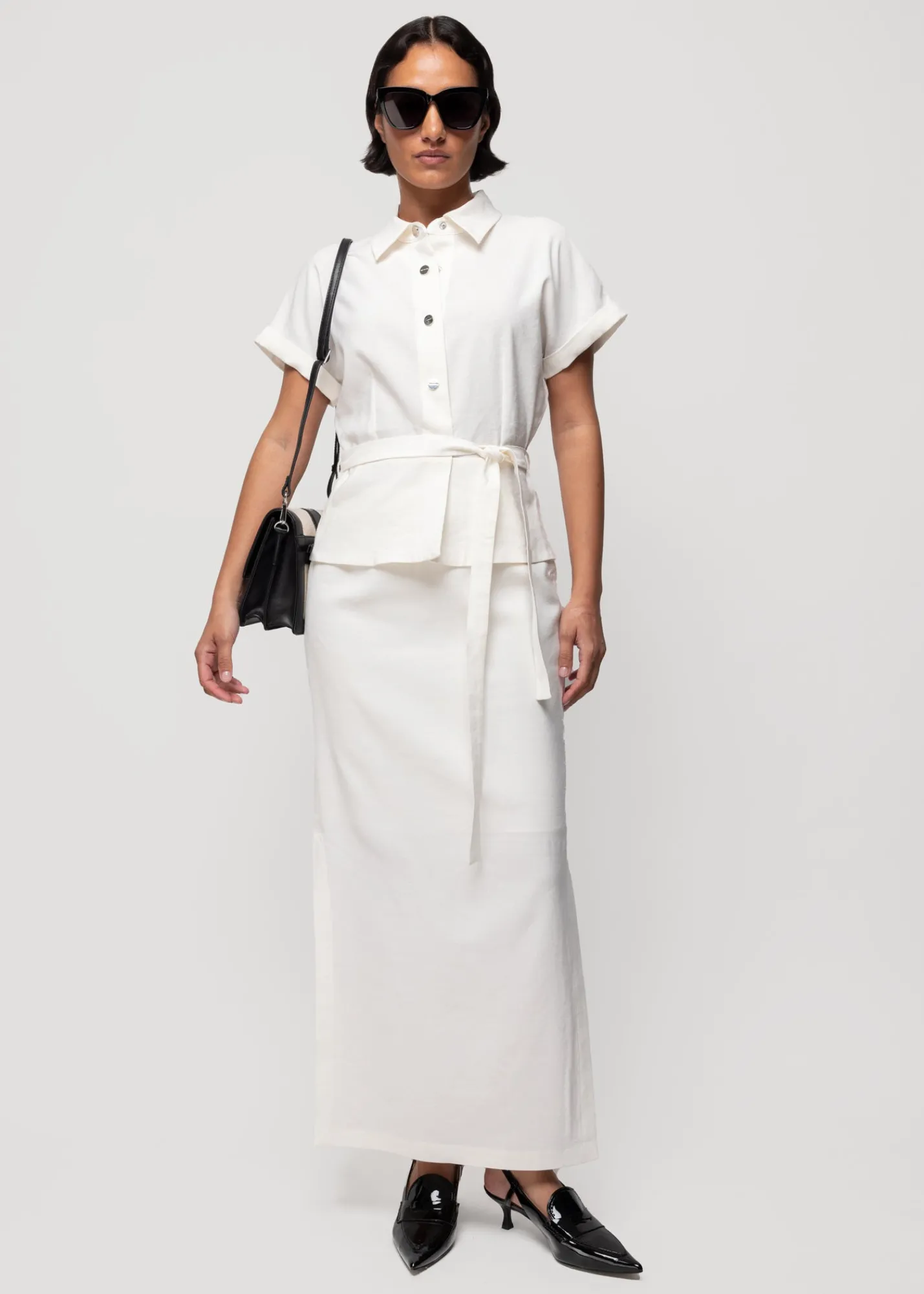 Linnen Blouse Met Korte Mouw*Vanilia Clearance