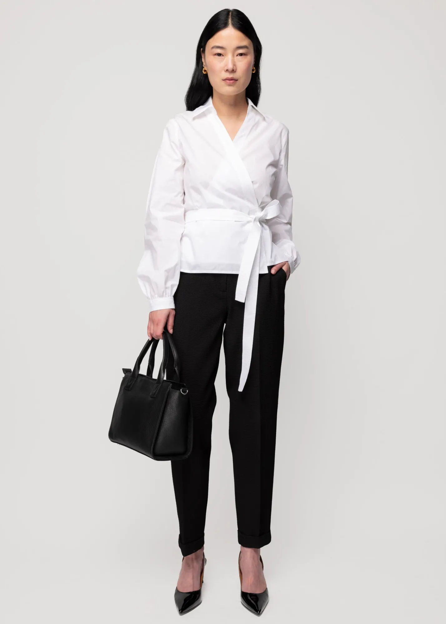 Poplin Wrap Blouse*Vanilia Discount