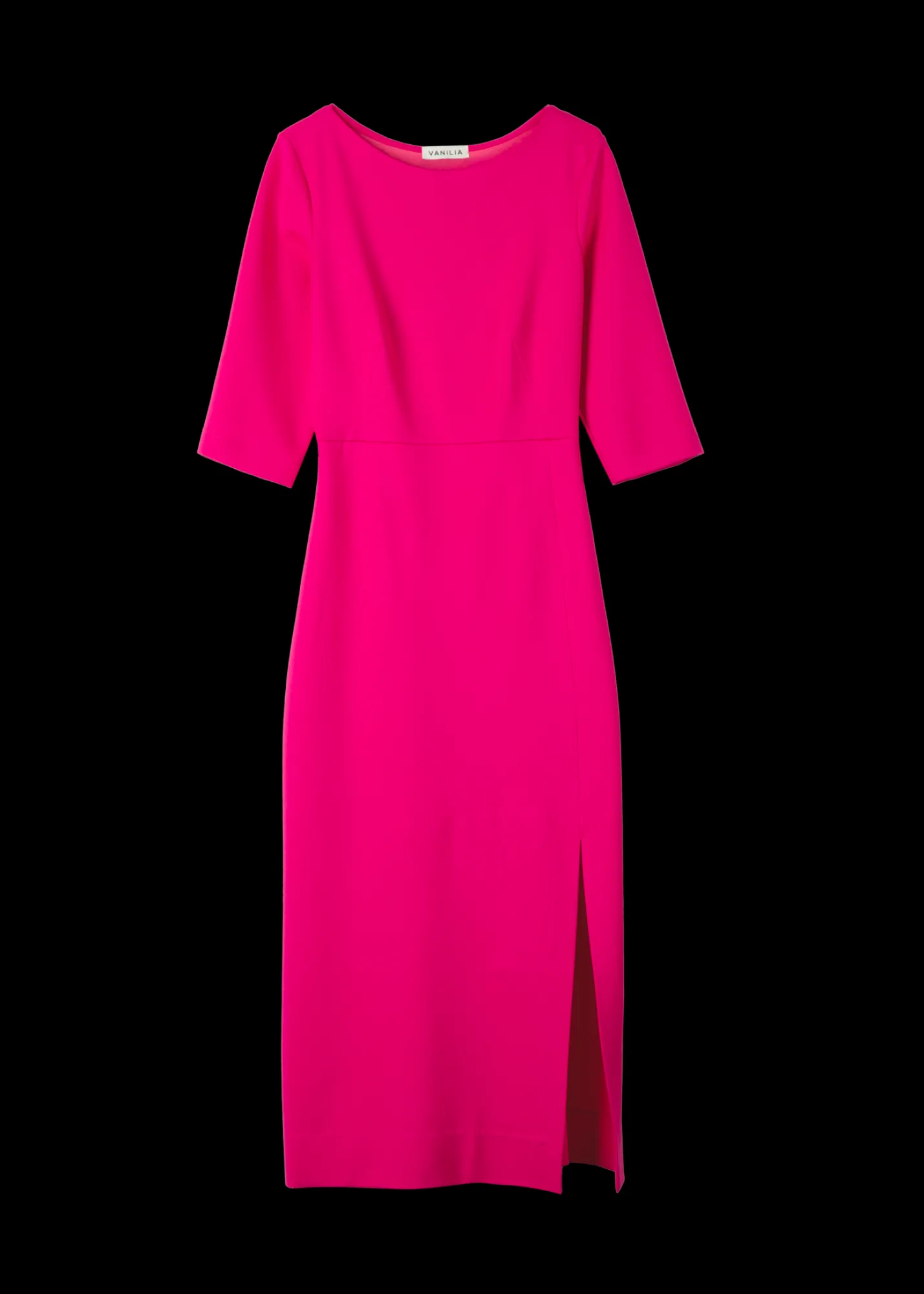 Punto Midi Jurk Met Split*Vanilia Discount