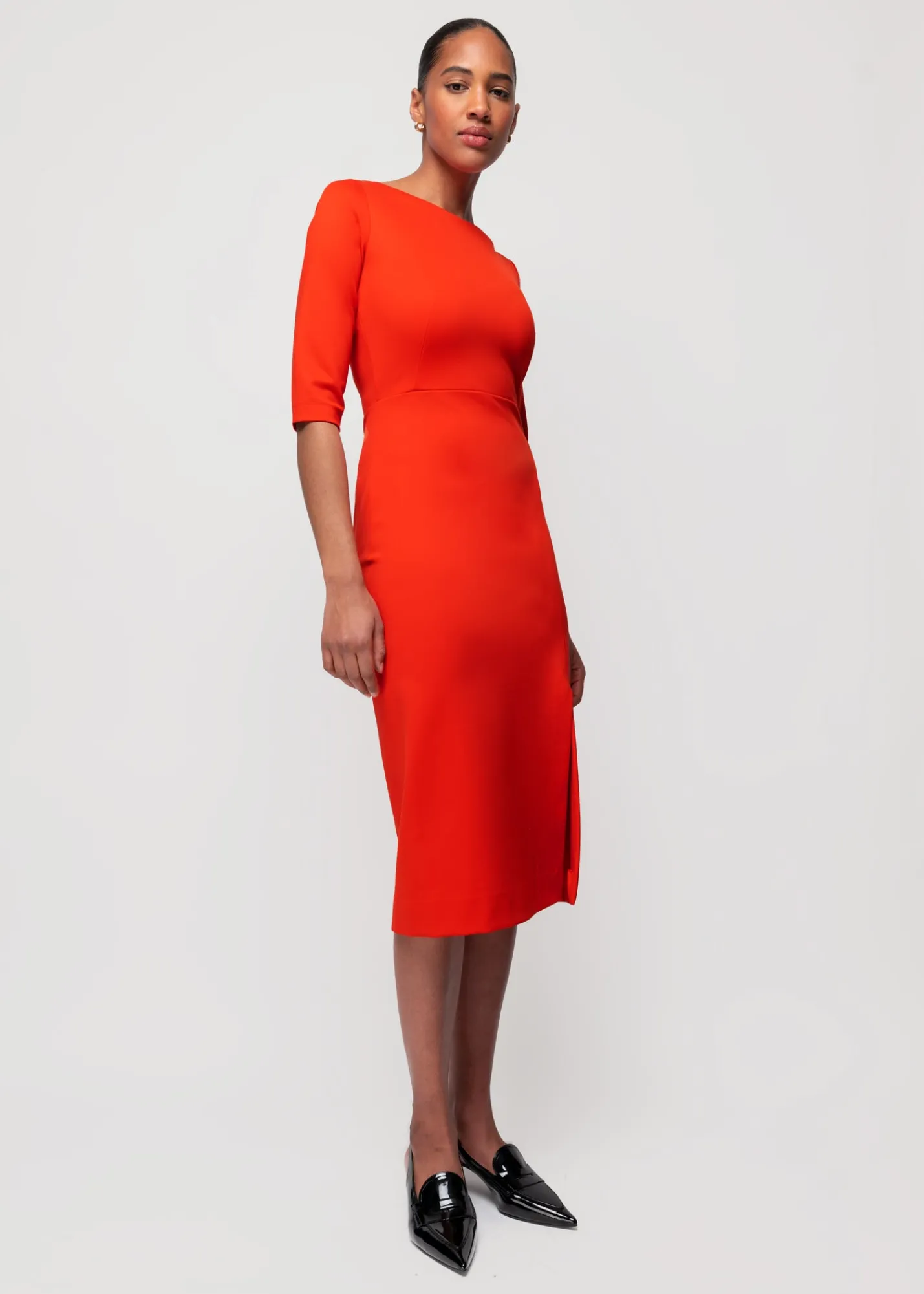 Punto Midi Jurk Met Split*Vanilia Outlet