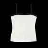 Rib Top Met Contrastboorden*Vanilia Cheap