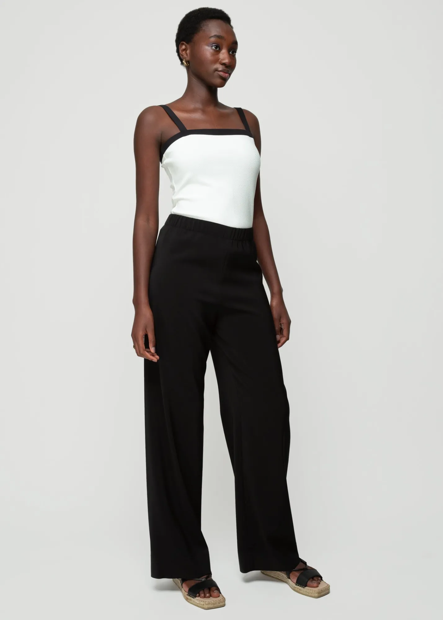 Rib Top Met Contrastboorden*Vanilia Cheap