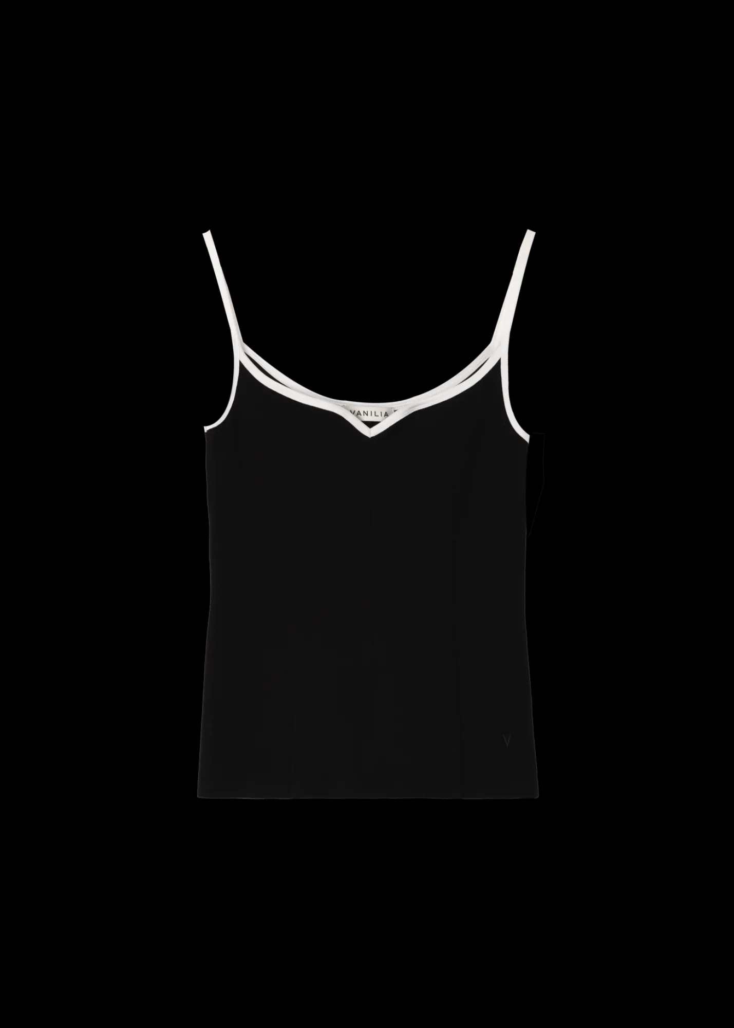 Rib Top Met Hartvormige Hals*Vanilia Cheap