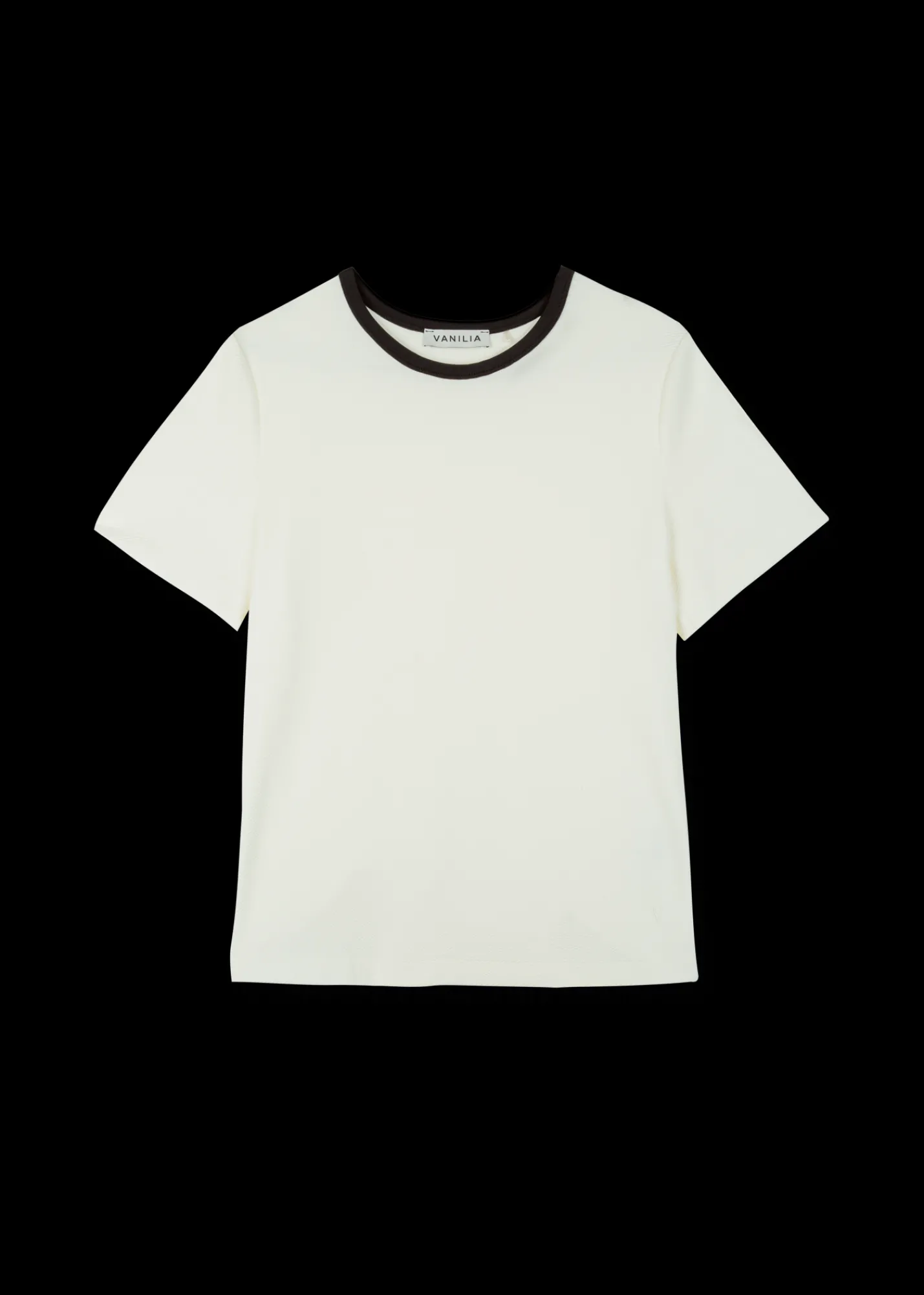 Rib Top Met Ronde Hals*Vanilia Shop