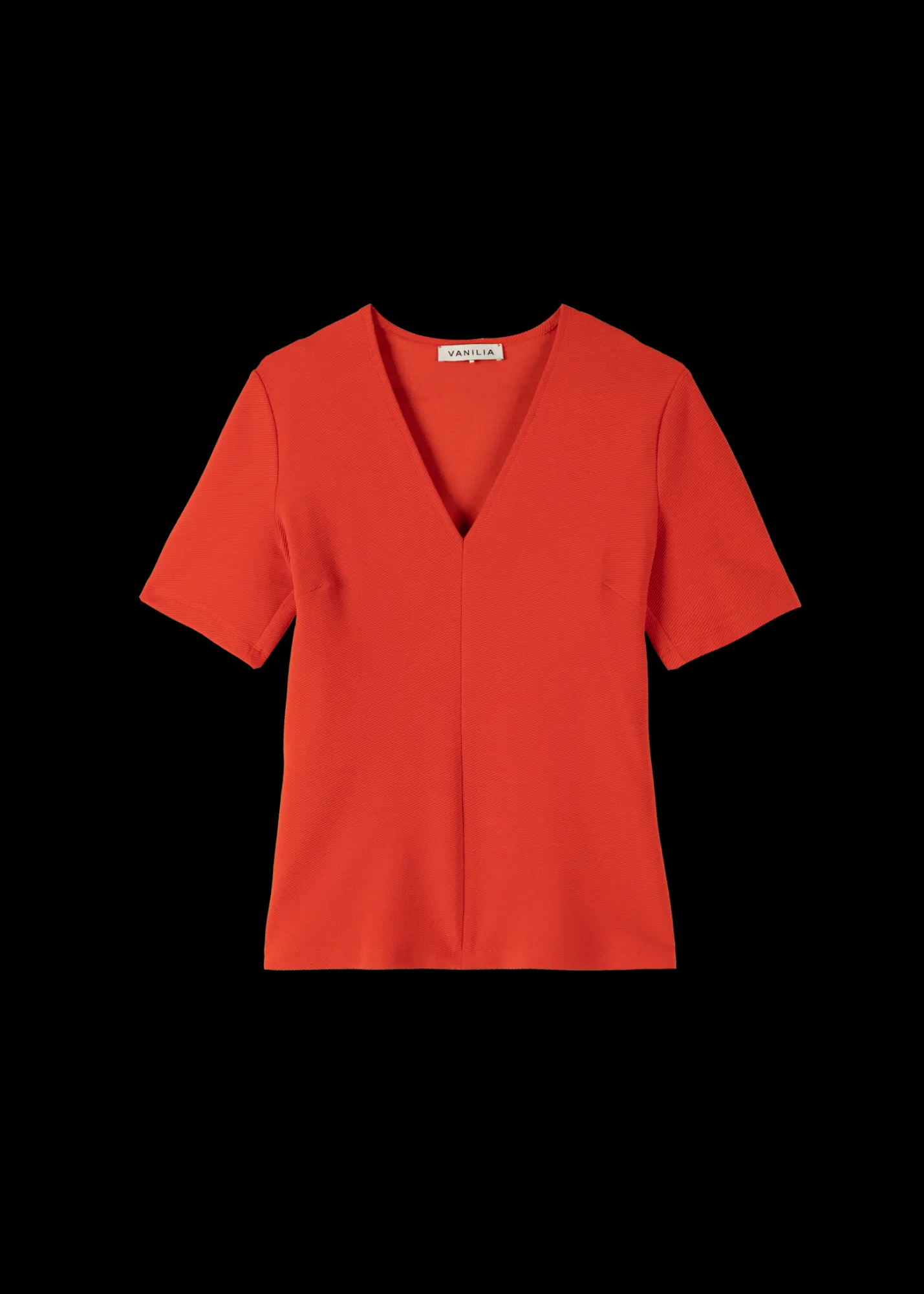 Rib Top Met V-Hals*Vanilia Best Sale