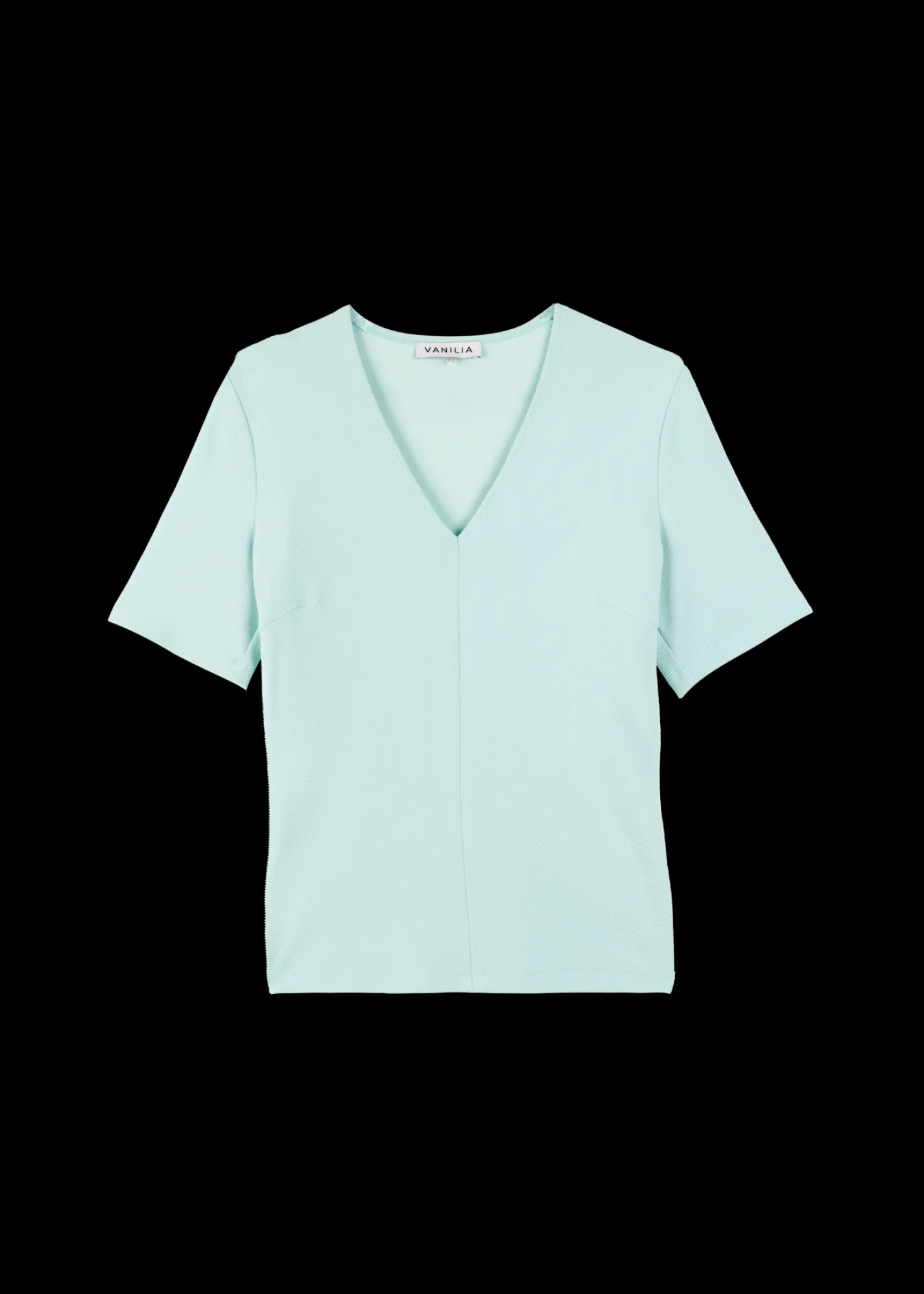 Rib Top Met V-Hals*Vanilia Shop