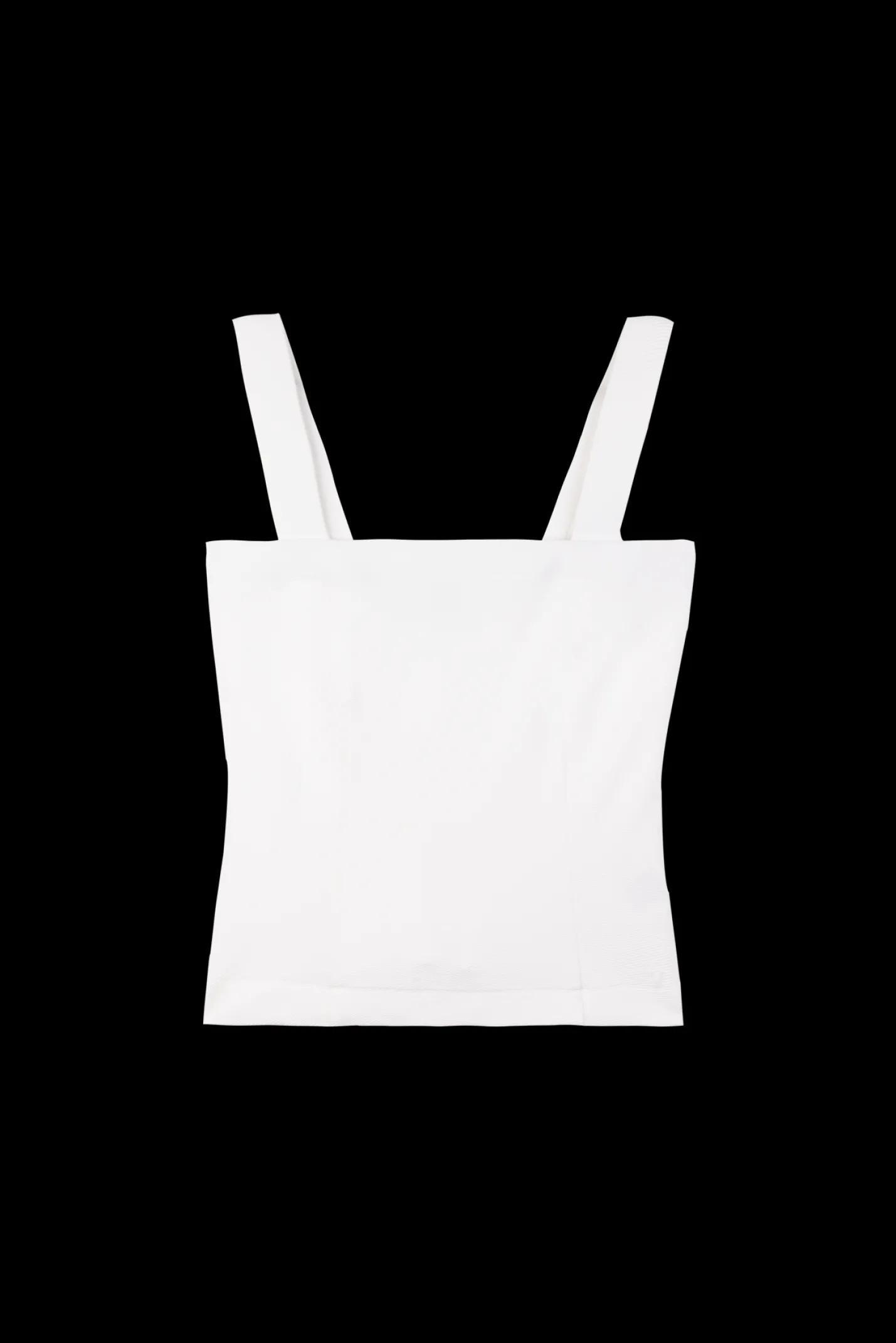 Rib Top Met Vierkante Hals*Vanilia Shop