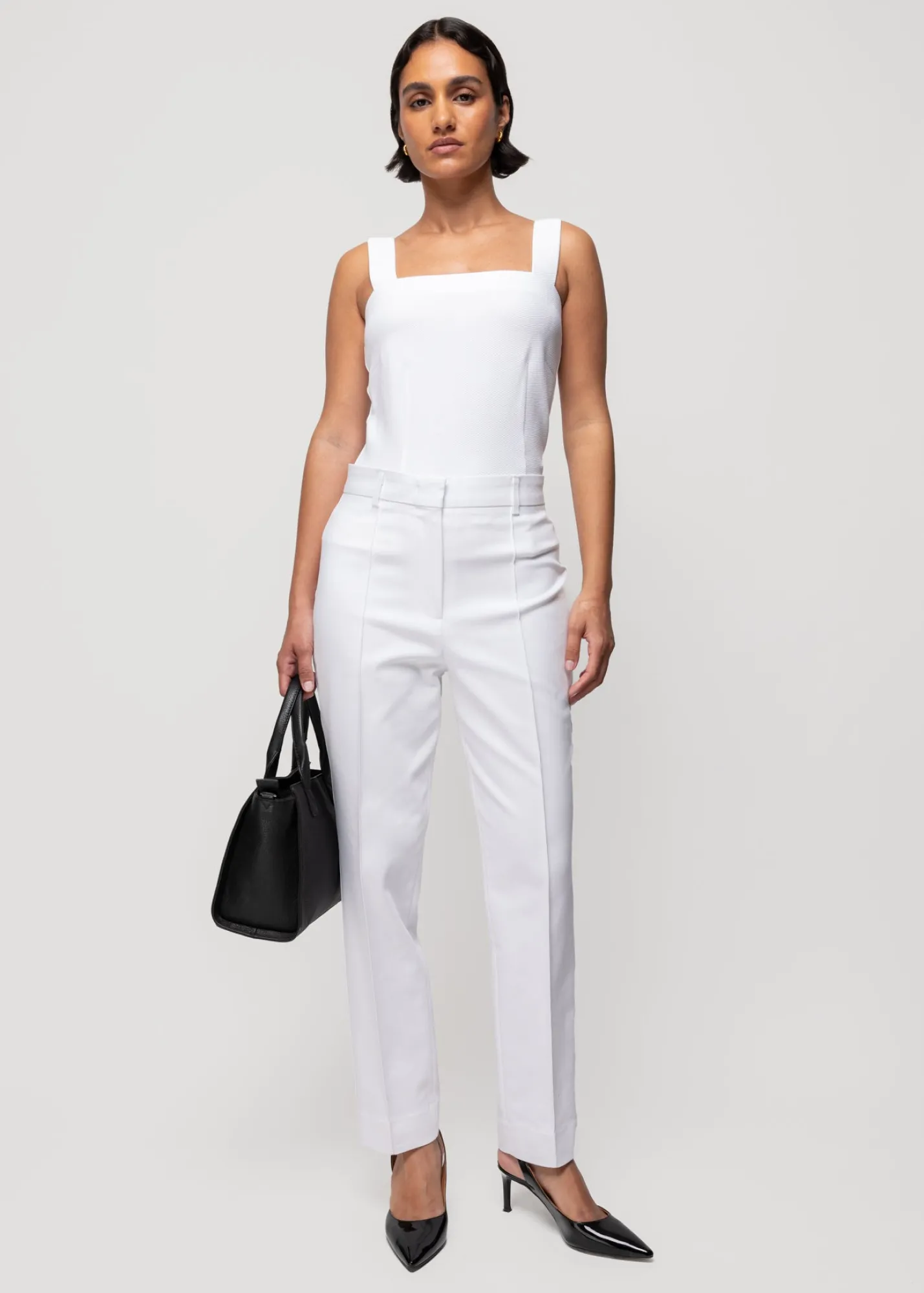 Rib Top Met Vierkante Hals*Vanilia Shop