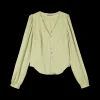 Satijnen Blouse Met Parelmoer*Vanilia Discount