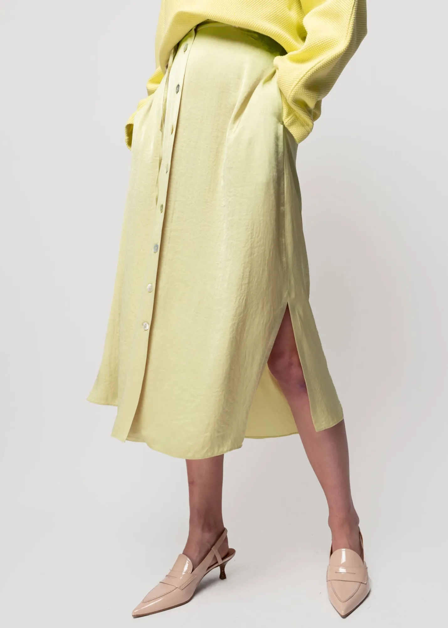 Satijnen Midi Rok*Vanilia Cheap
