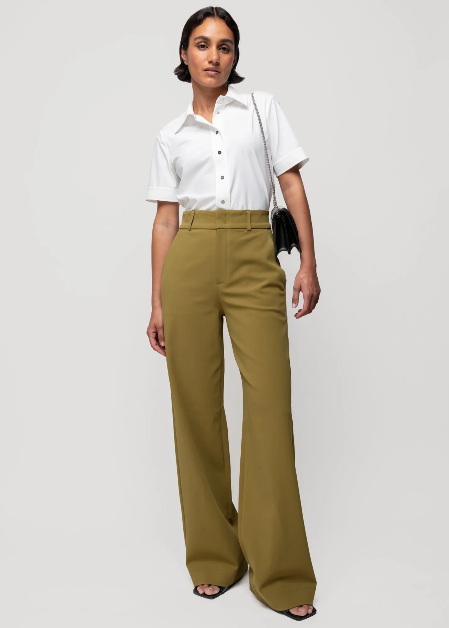 Stretch Blouse Met Korte Mouw*Vanilia Cheap