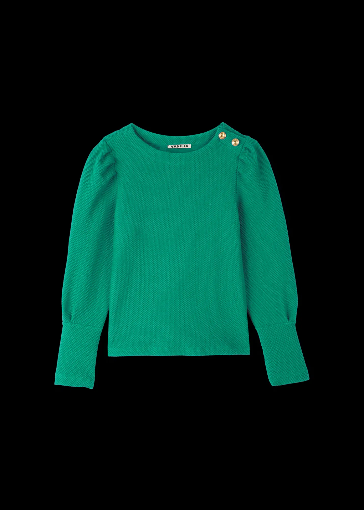 Struc Top Met Gouden Knopen*Vanilia Best Sale
