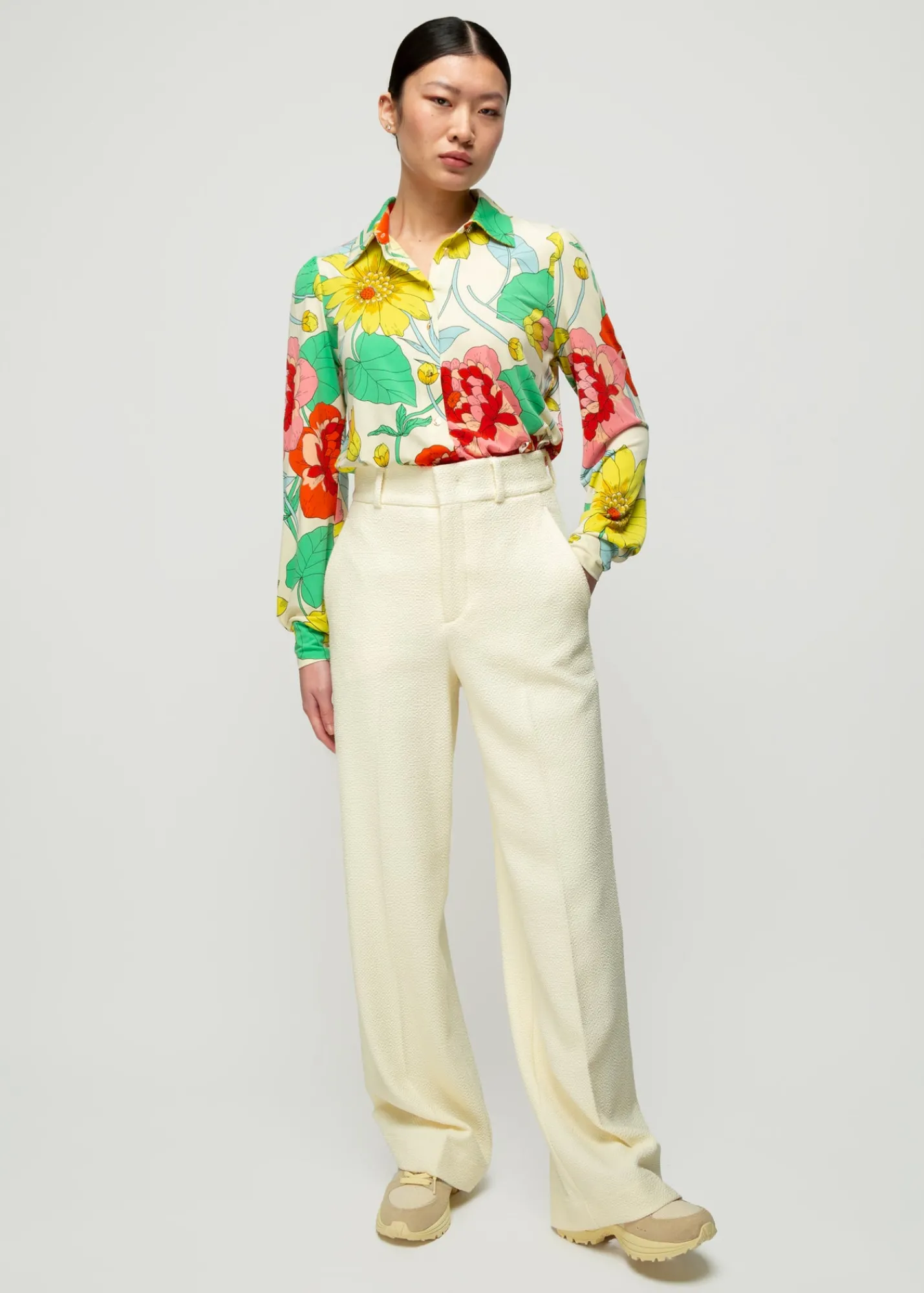 Tricot Blouse Met Bloemenprint*Vanilia Store