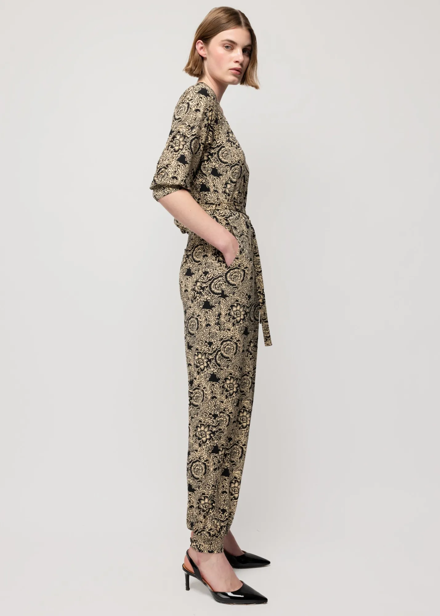 Tricot Jumpsuit Met Ikat Print*Vanilia Shop