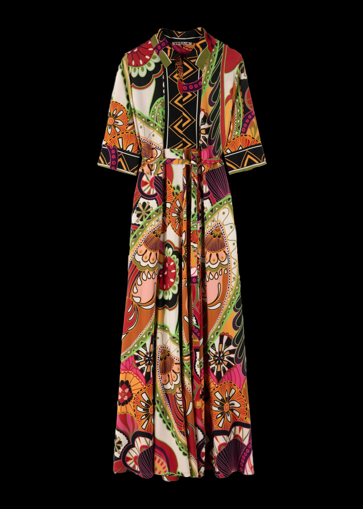 Tricot Maxi-Jurk Met Print*Vanilia Cheap