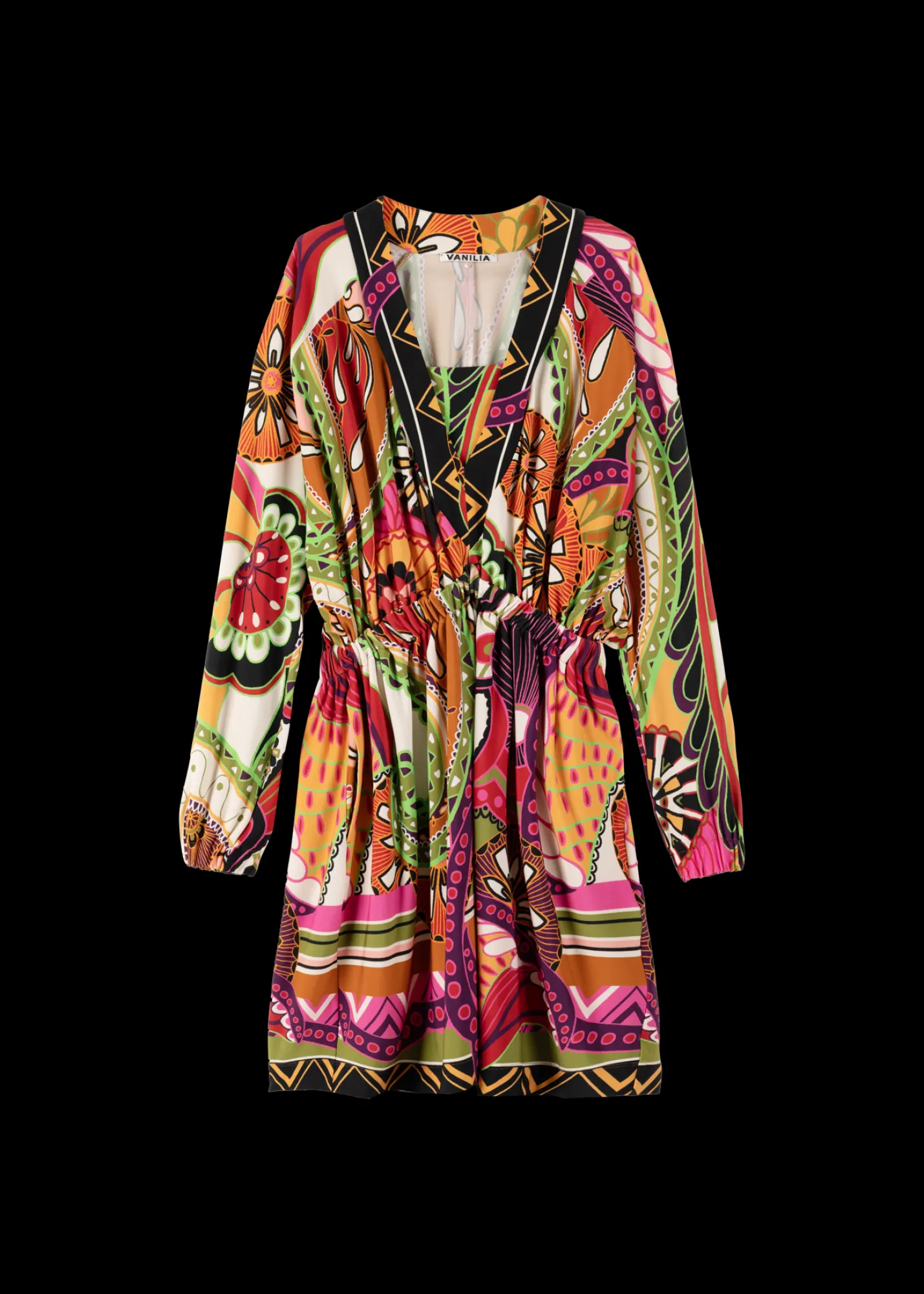 Tricot Mini Jurk Met Print*Vanilia Outlet