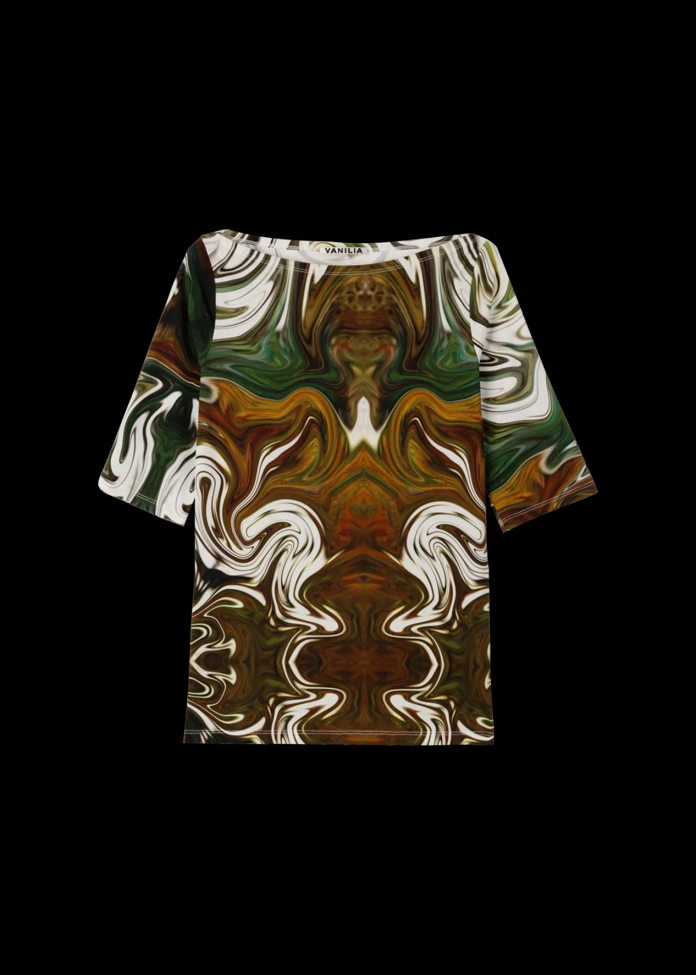 Tricot Swirl Top Met Boothals*Vanilia New