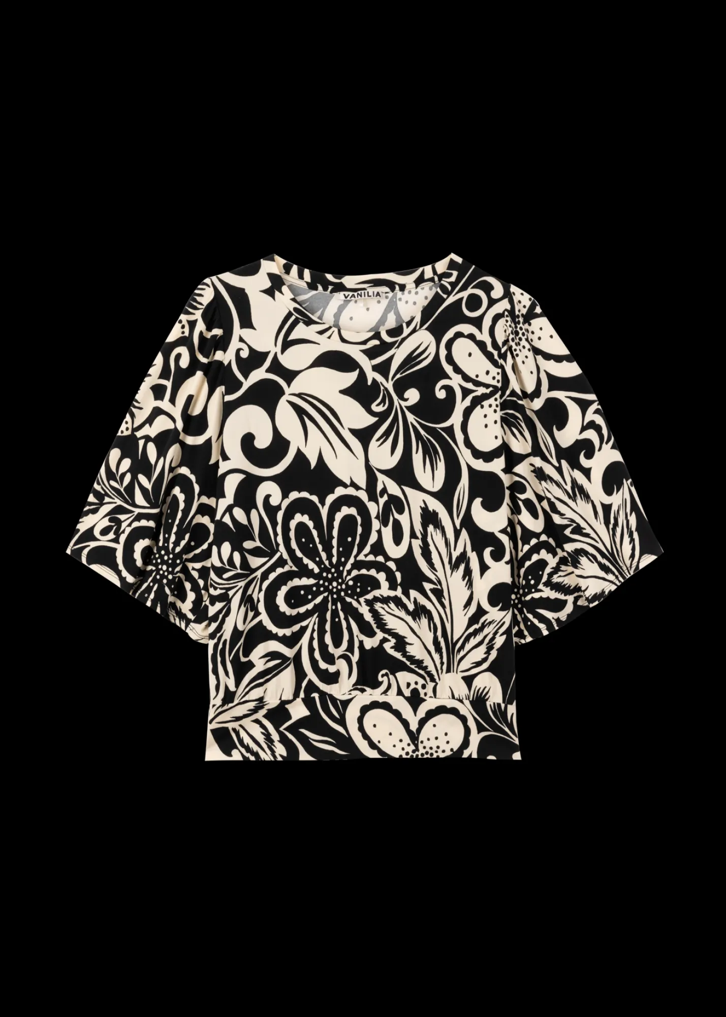 Tricot Top Met Bloemenprint*Vanilia Fashion