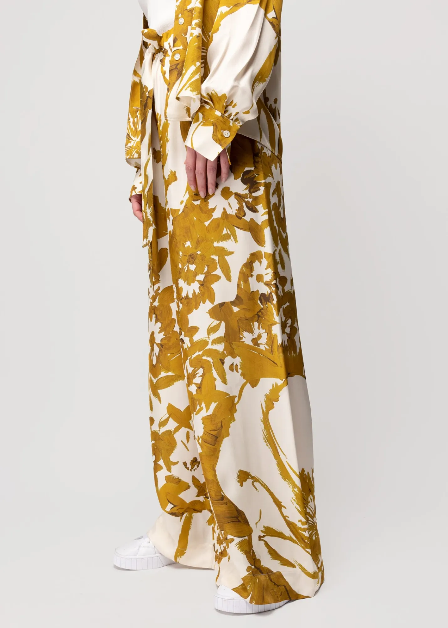 Viscose Broek Met Bloemen*Vanilia Cheap