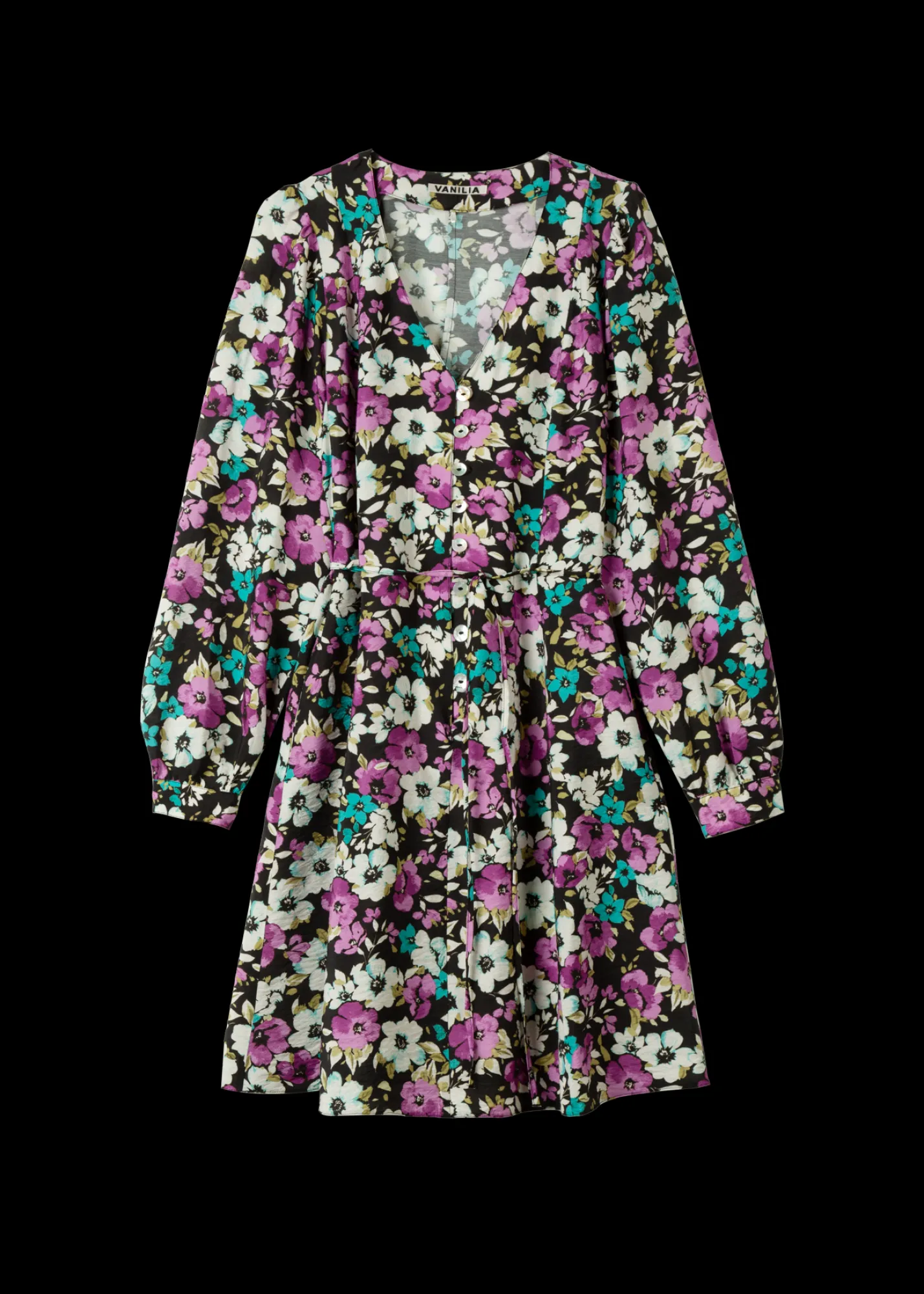 Viscose Jurk Met Bloemen*Vanilia Best