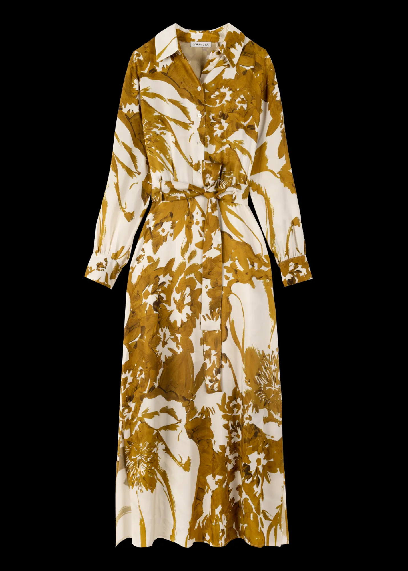 Viscose Maxi-Jurk Met Bloemen*Vanilia Cheap