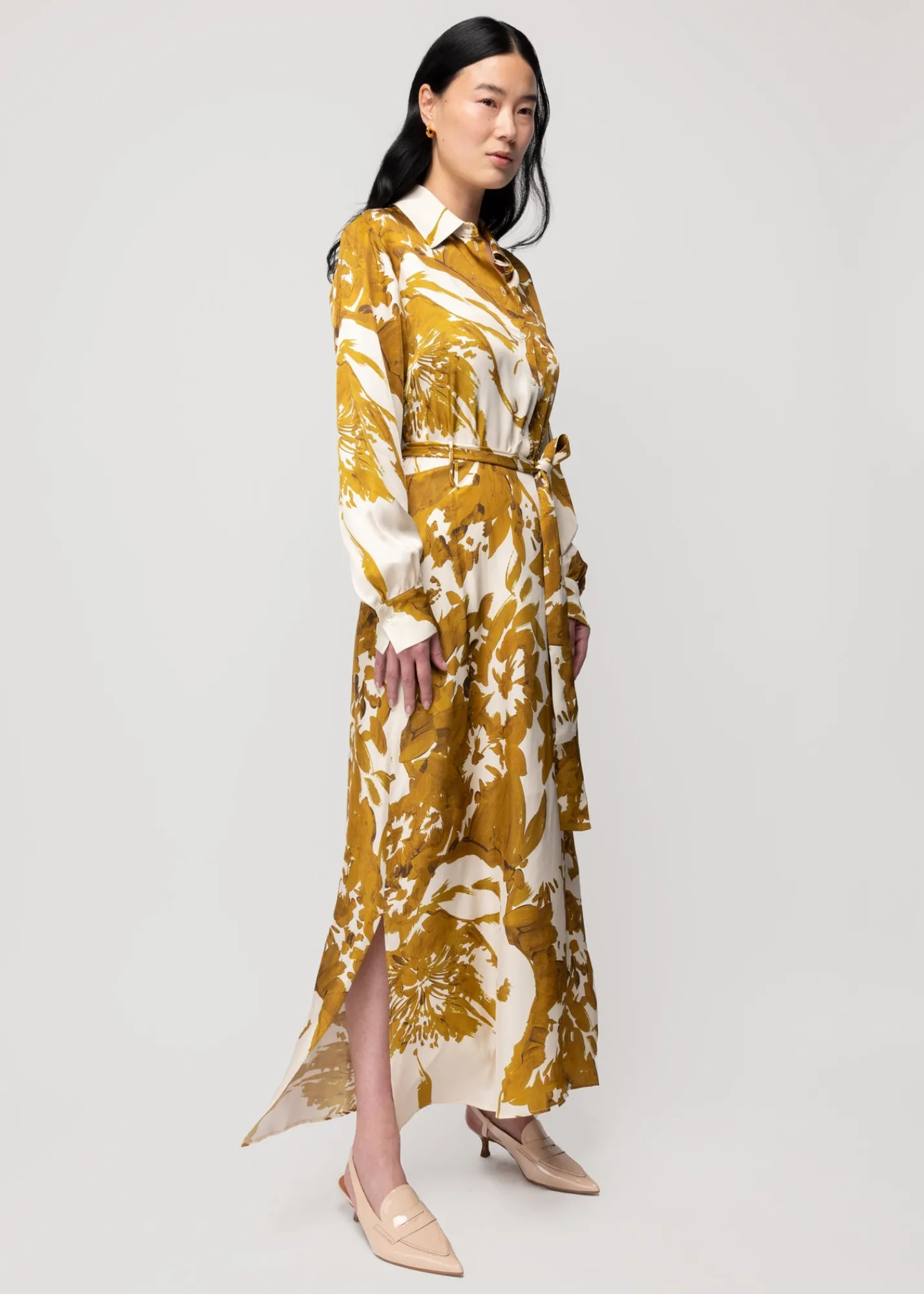 Viscose Maxi-Jurk Met Bloemen*Vanilia Cheap