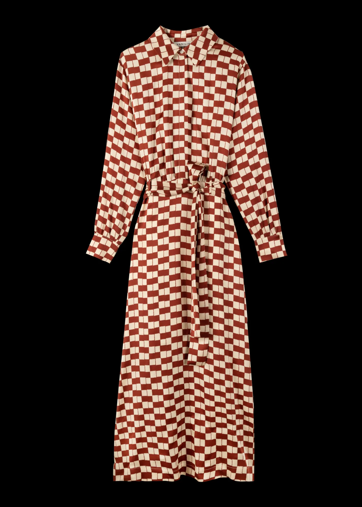 Viscose Midi Jurk Met Blok Print*Vanilia Best