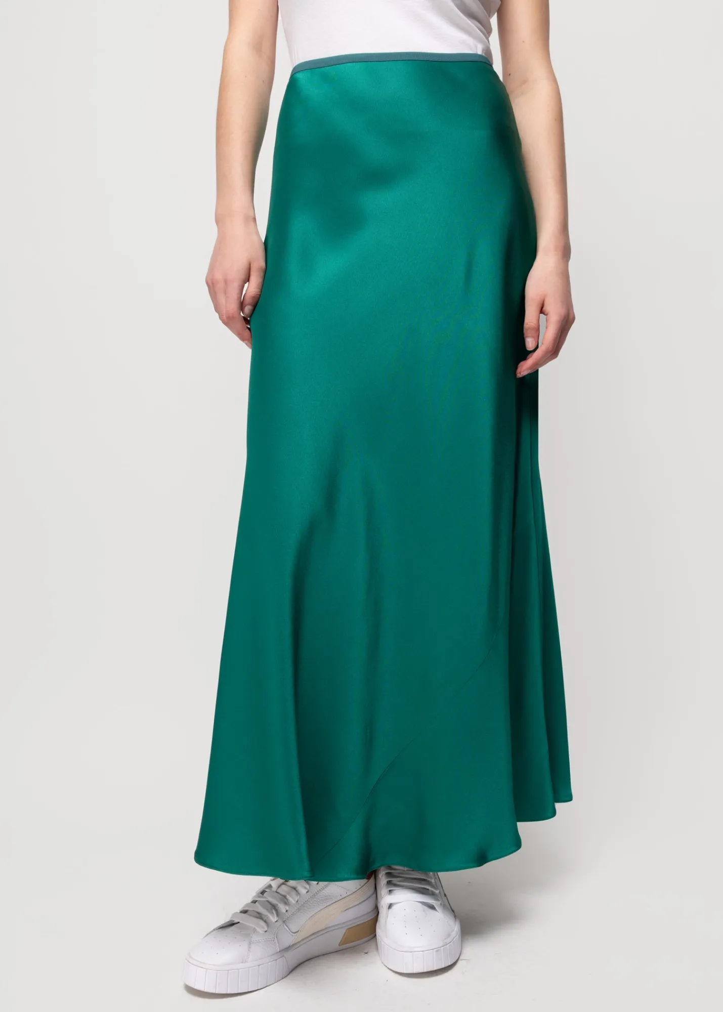 Viscose Midi Rok Groen*Vanilia Cheap